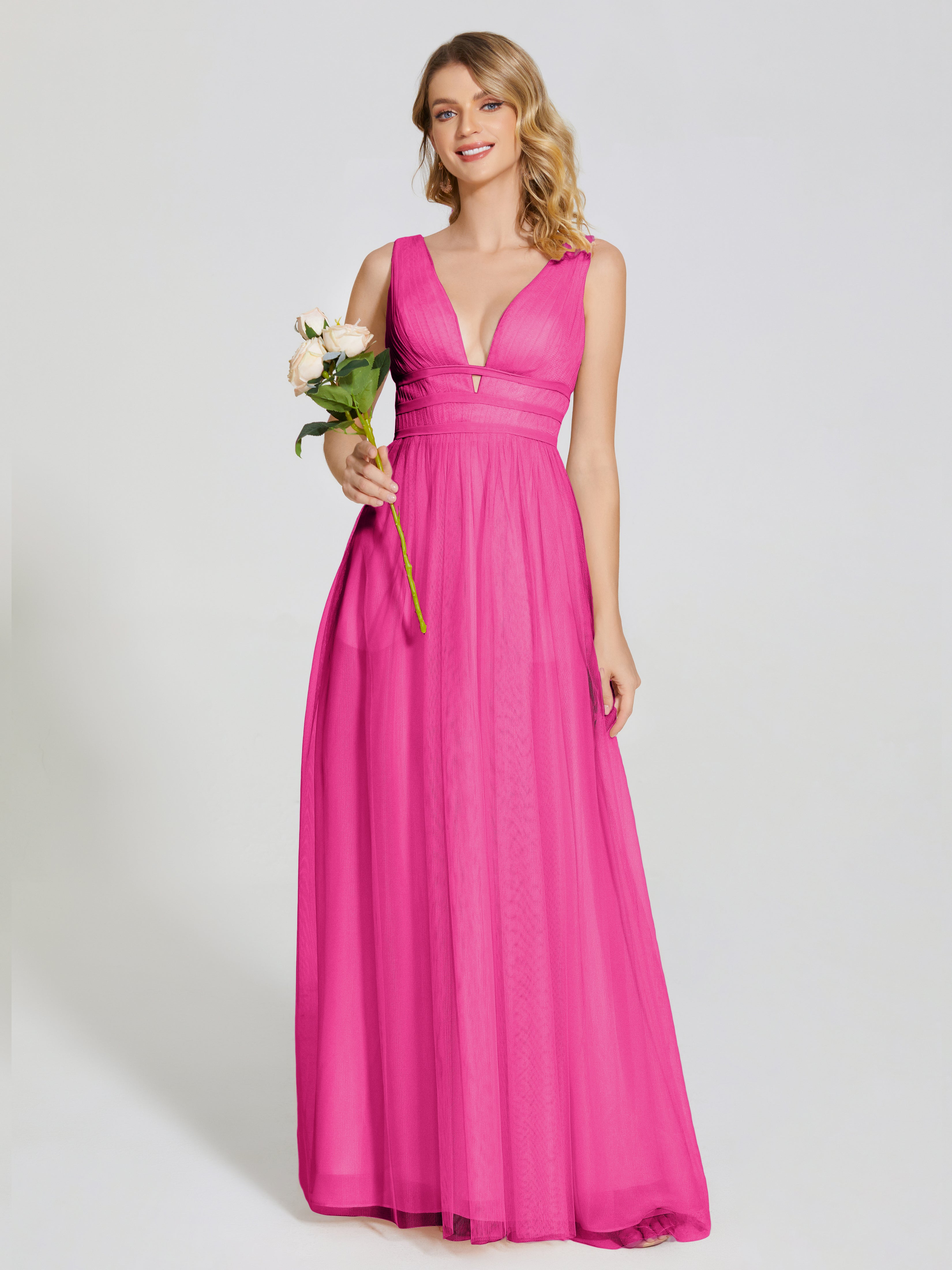 Robe Demoiselle D Honneur Azalée Bretelles Dos Nu Sexy Tulle Robe De Demoiselle D'Honneur