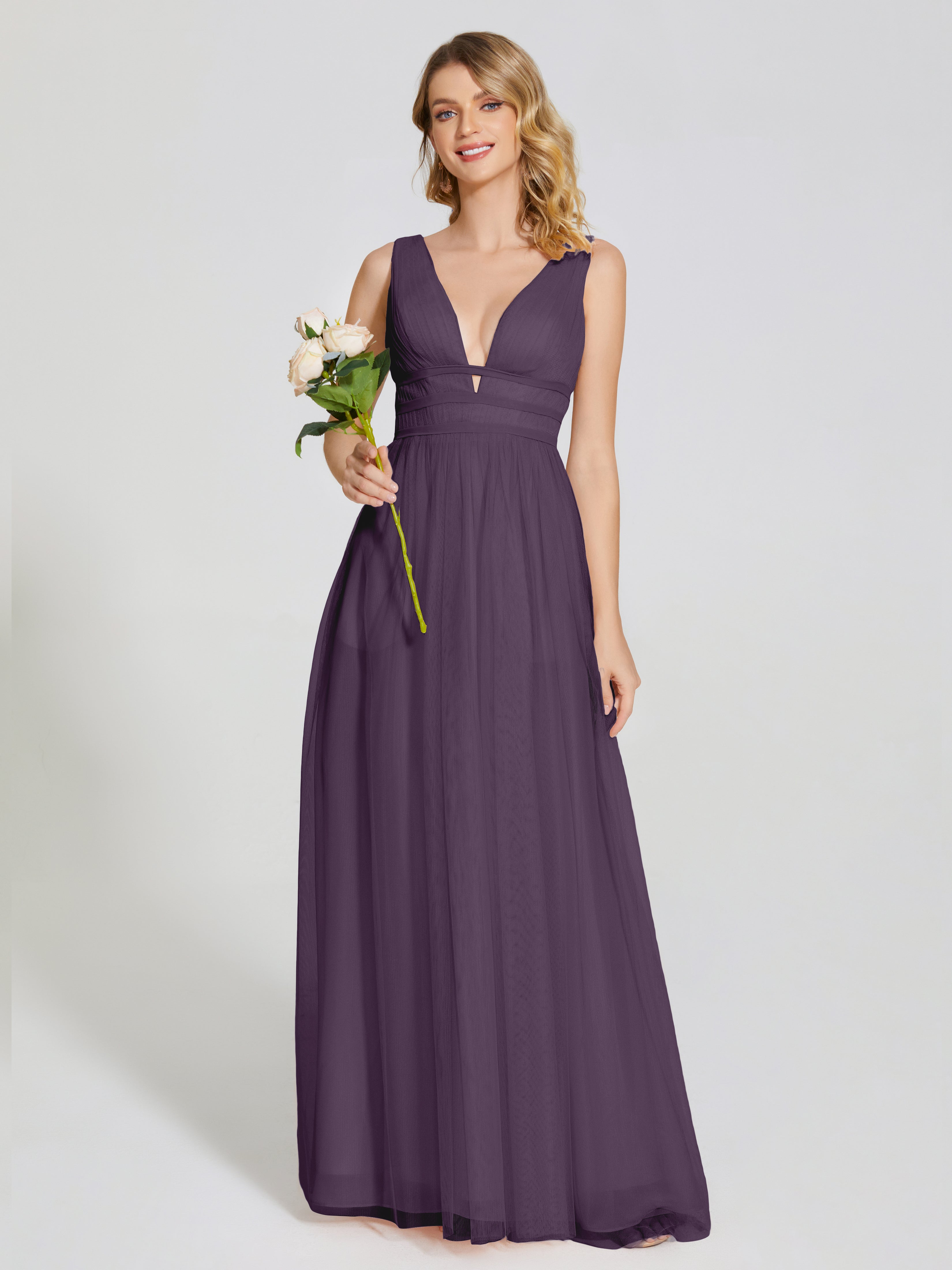 Robe Demoiselle D Honneur Plume Bretelles Dos Nu Sexy Tulle Robe De Demoiselle D'Honneur