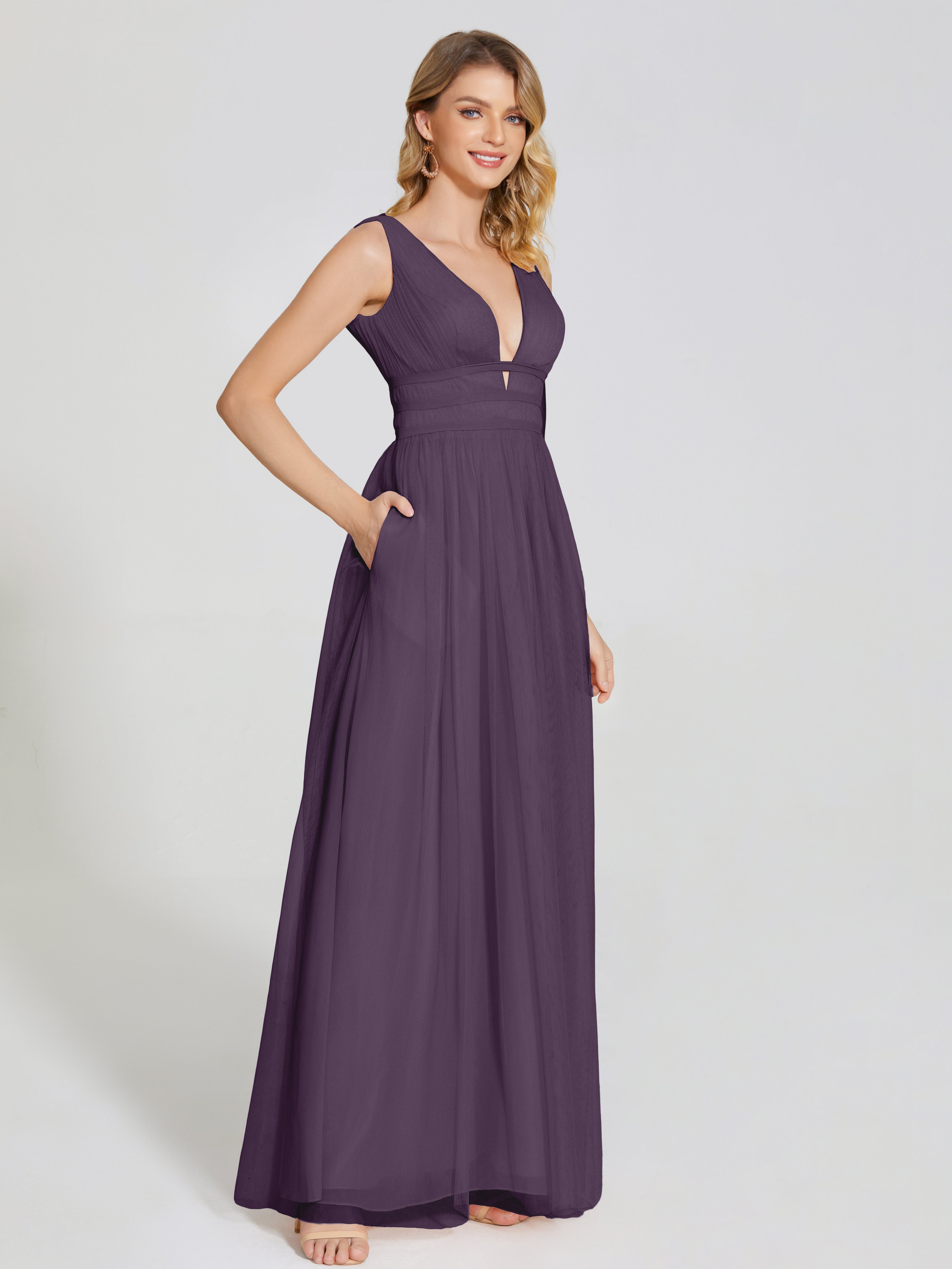 Robe Demoiselle D Honneur Plume Bretelles Dos Nu Sexy Tulle Robe De Demoiselle D'Honneur