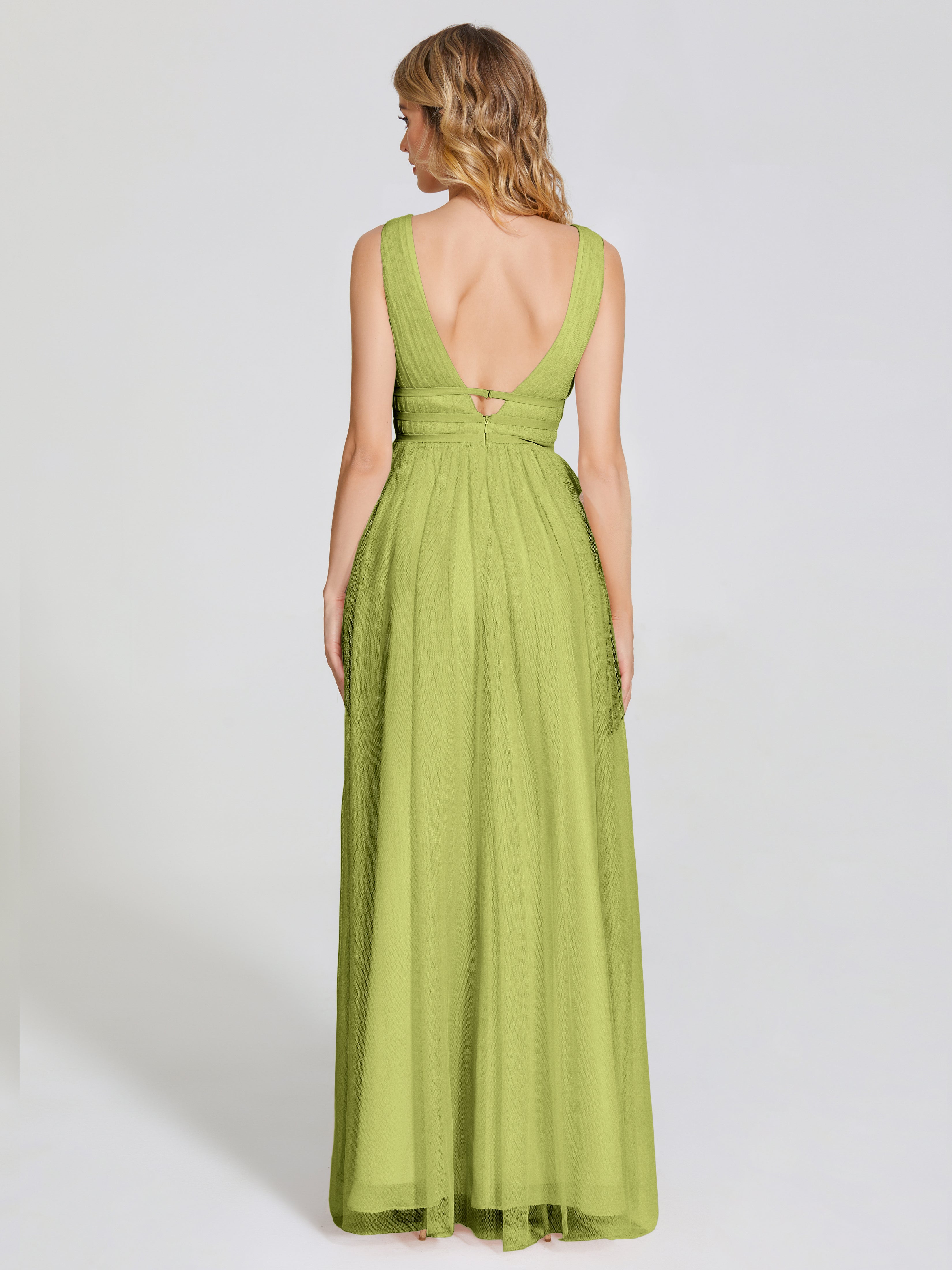 Robes De Demoiselle D'Honneur Trèfle Bretelles Dos Nu Sexy Tulle Robe De Demoiselle D'Honneur