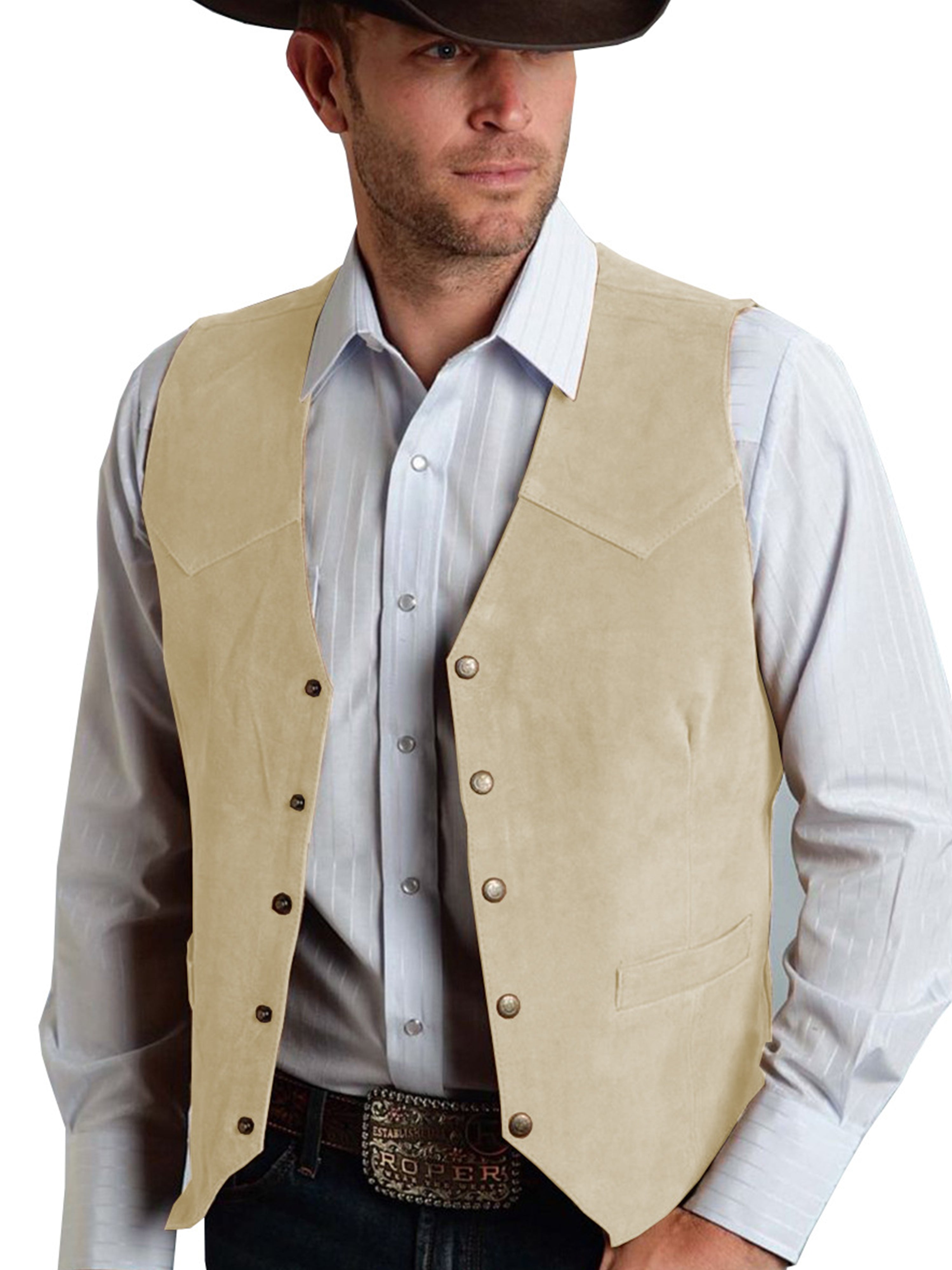 Gilet pour Homme en Métal à Boucle Style Business