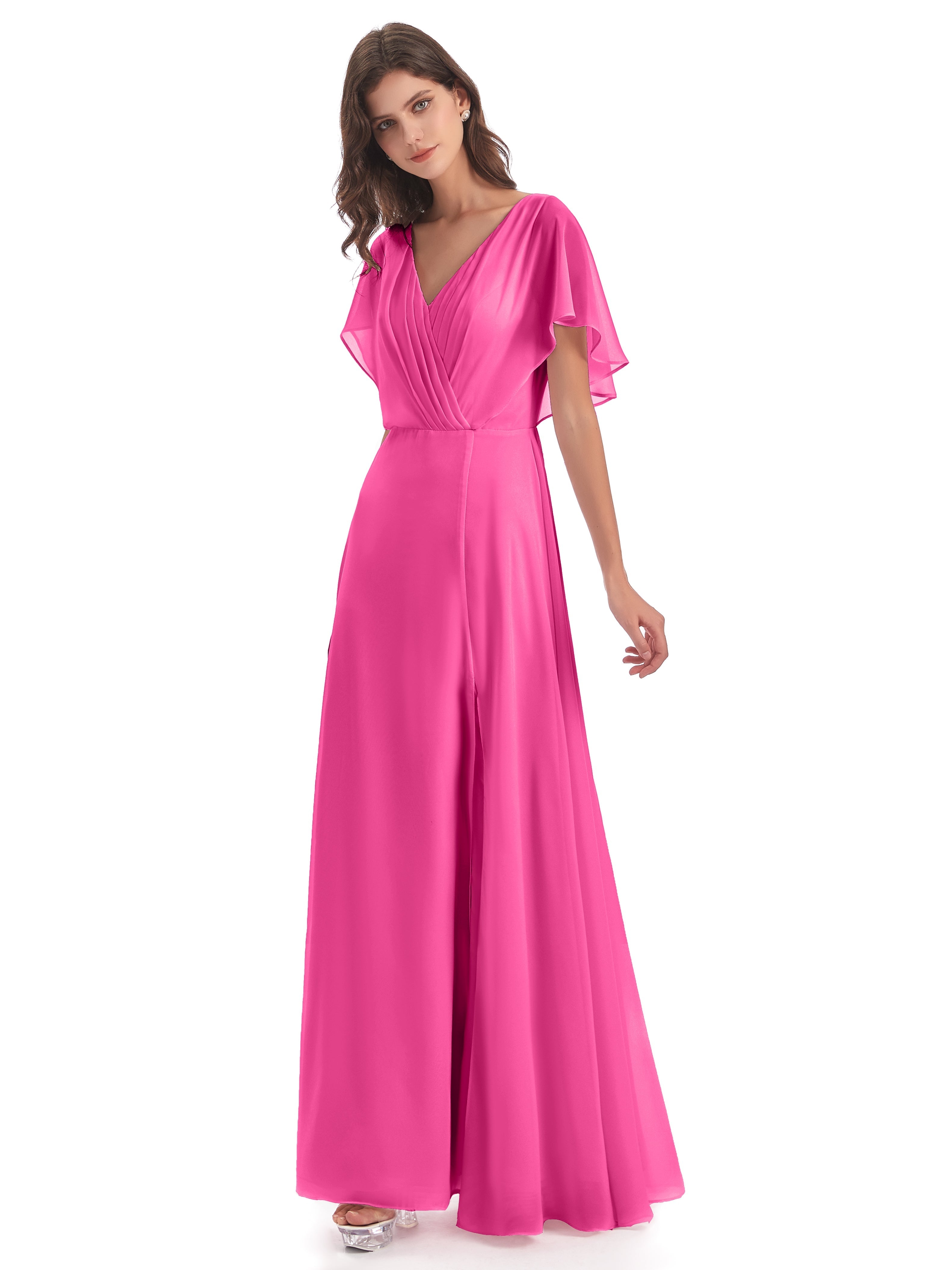 Robe Demoiselle D Honneur Azalée Dos Ouvert Fendue Devant Robes Demoiselle D'Honneur