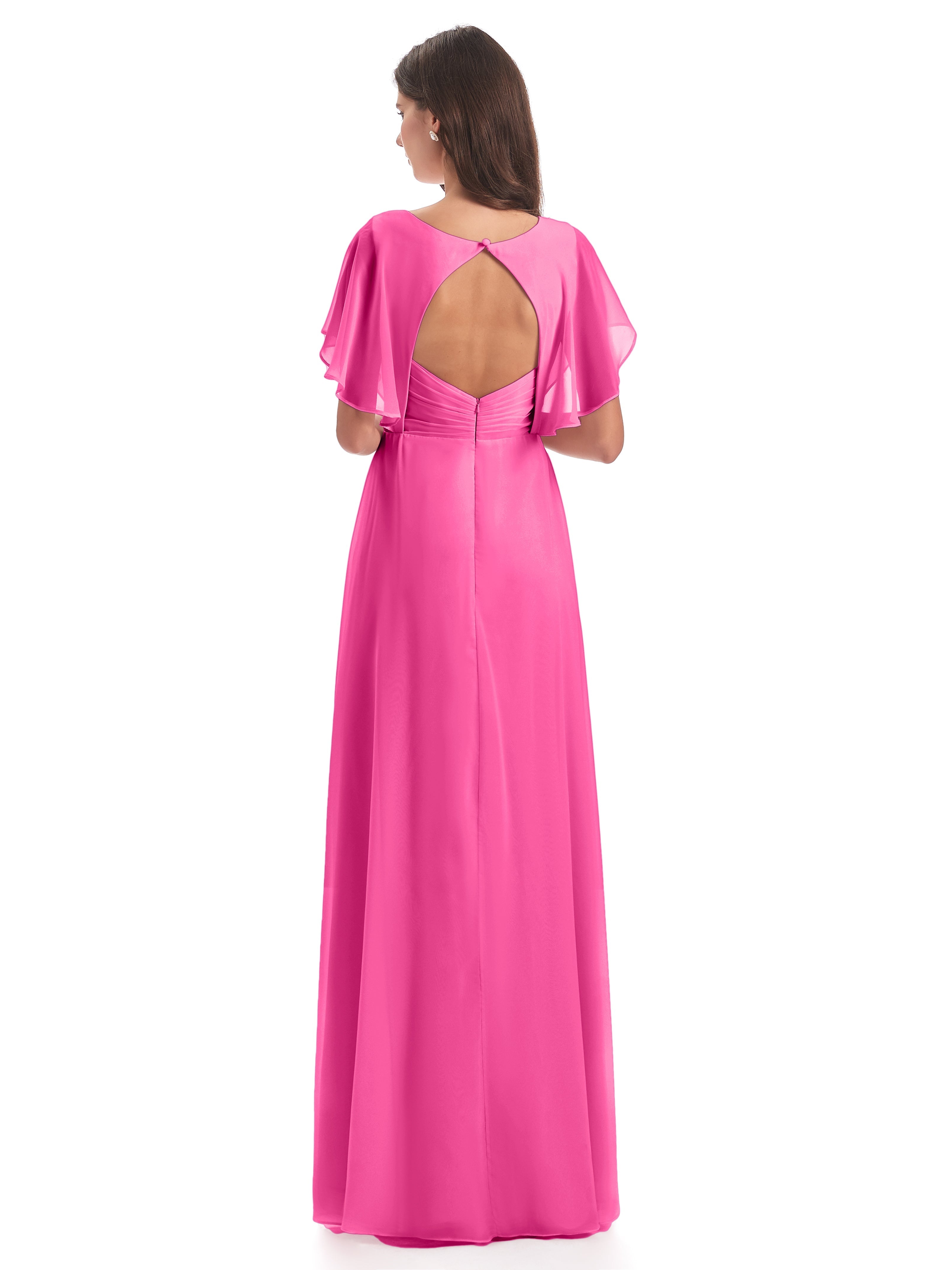 Robe Demoiselle D Honneur Azalée Dos Ouvert Fendue Devant Robes Demoiselle D'Honneur