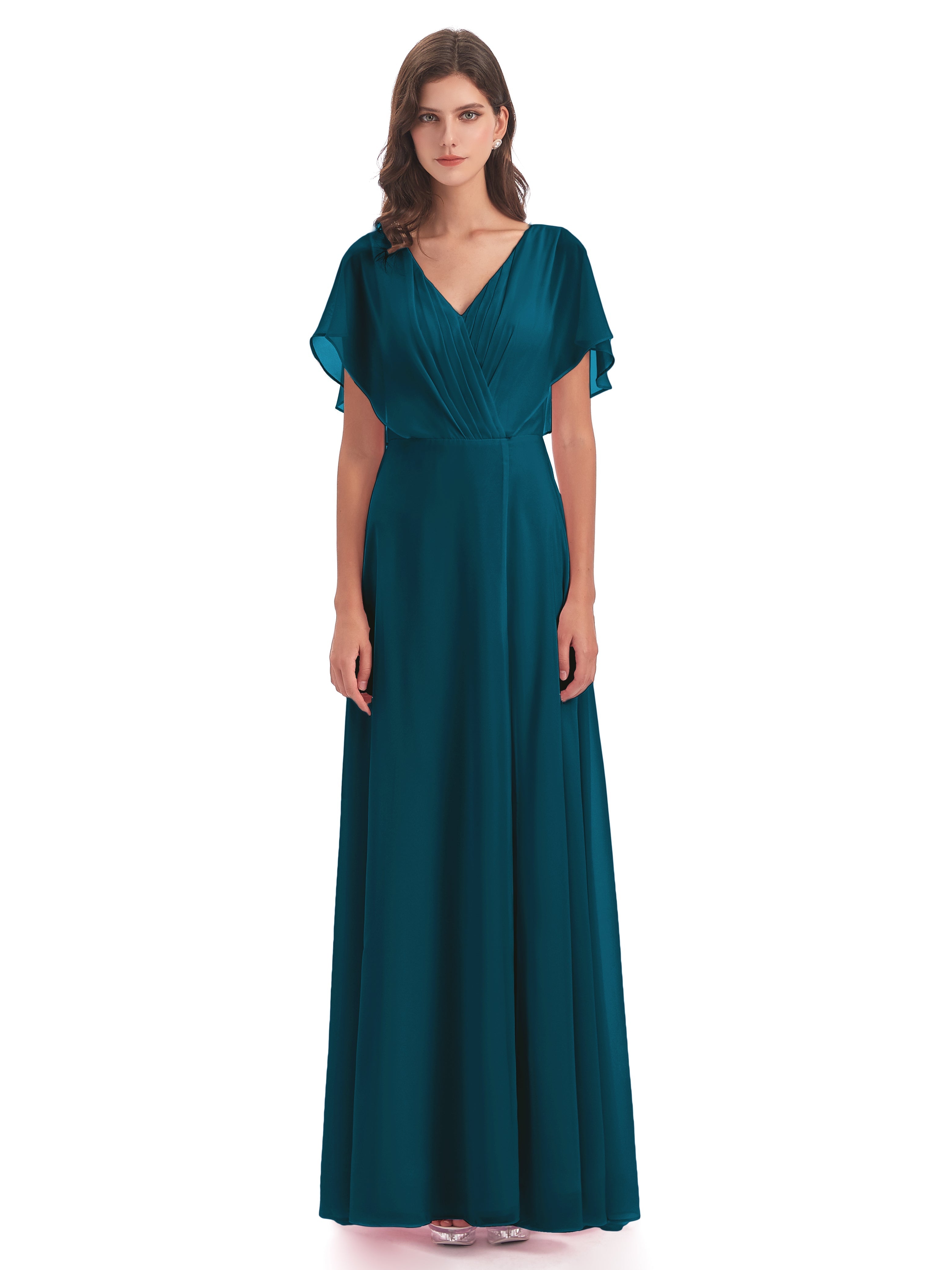 Robe De Demoiselle D'Honneur Bleu Encre Dos Ouvert Fendue Devant Robes Demoiselle D'Honneur