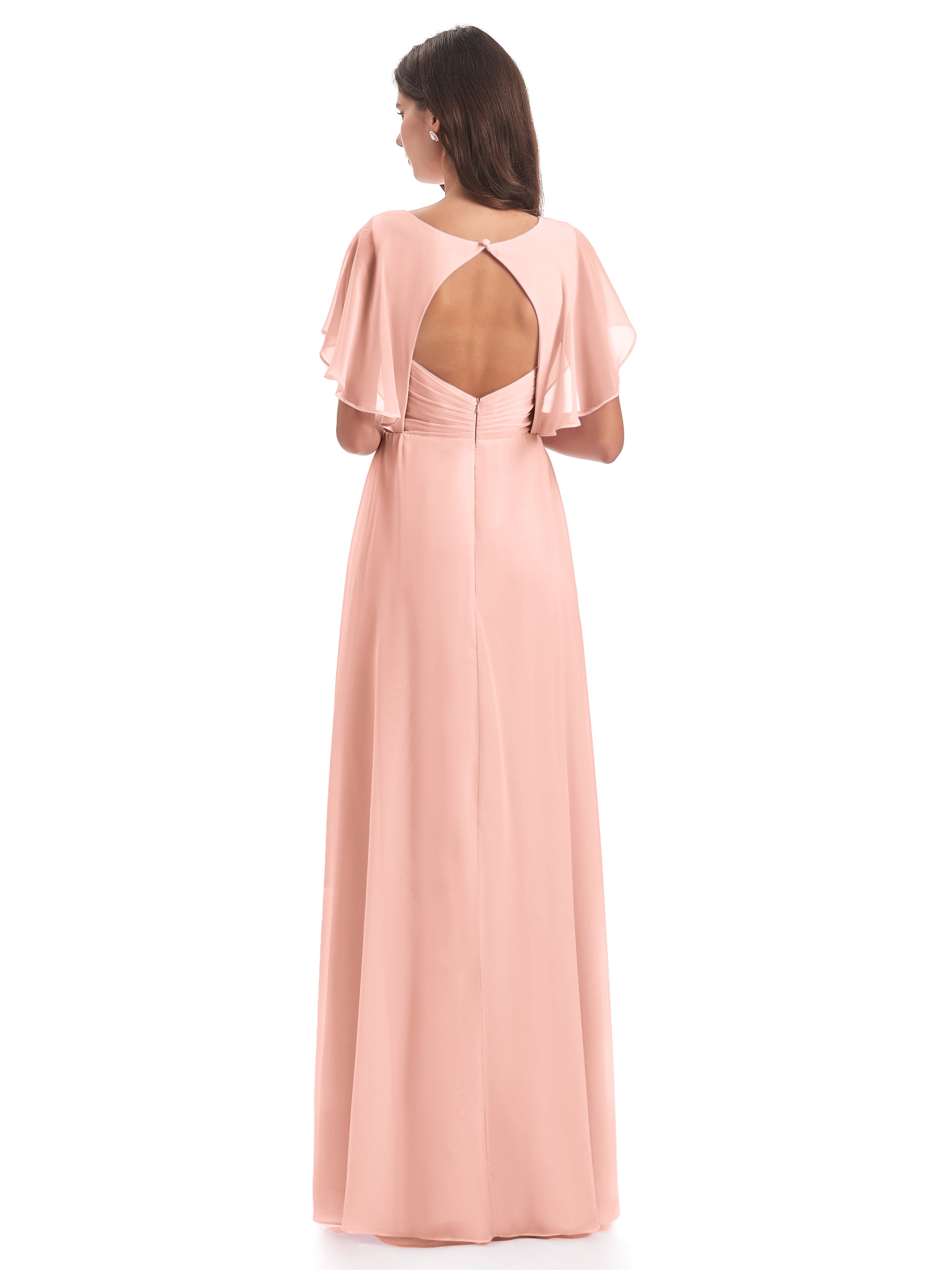 Robe Corail Demoiselle D Honneur Dos Ouvert Fendue Devant Robes Demoiselle D'Honneur