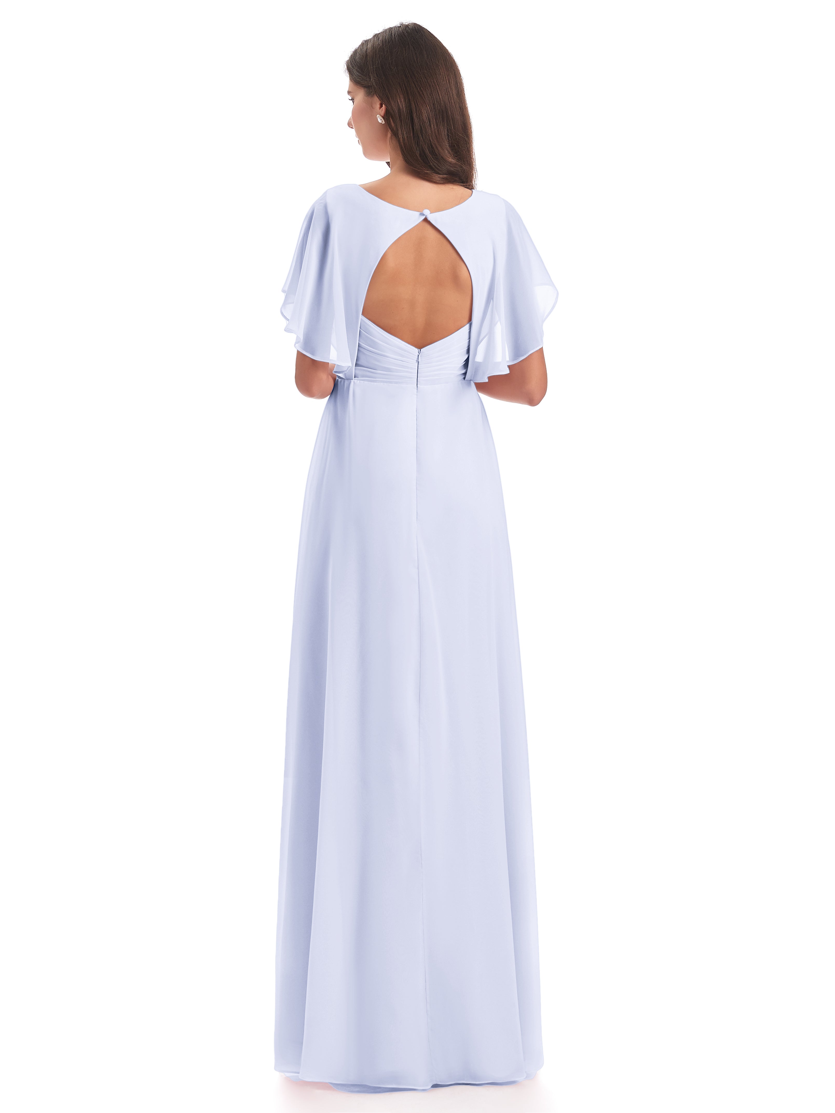 Robe Demoiselle D Honneur Couleur Lavande Dos Ouvert Fendue Devant Robes Demoiselle D'Honneur