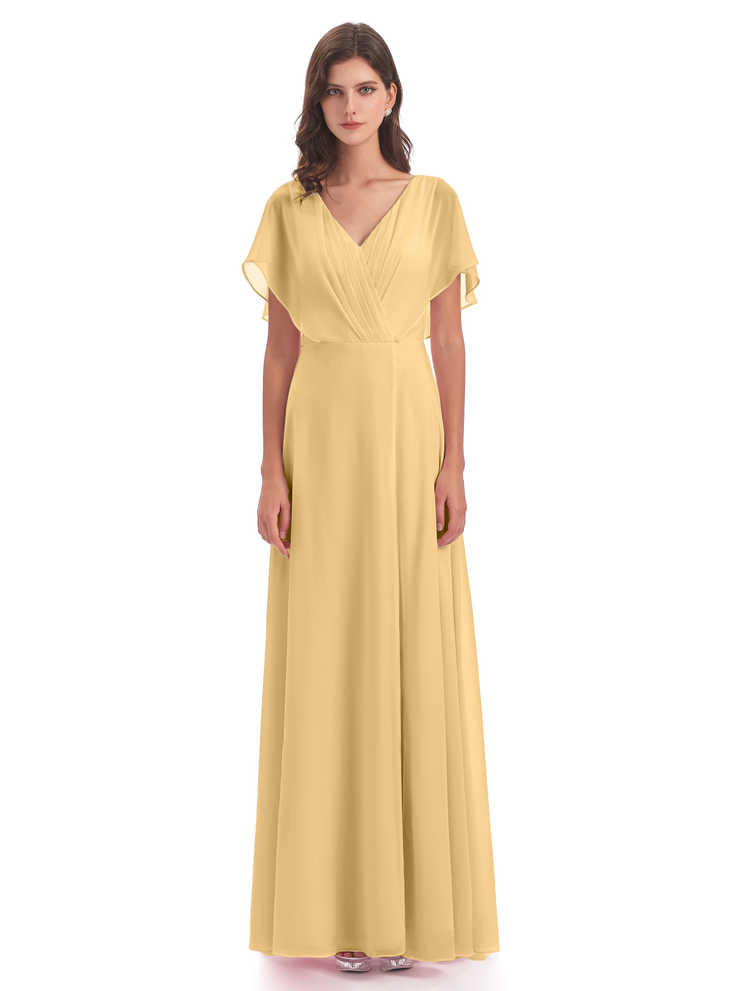 Robe Demoiselle D Honneur Dorée Dos Ouvert Fendue Devant Robes Demoiselle D'Honneur