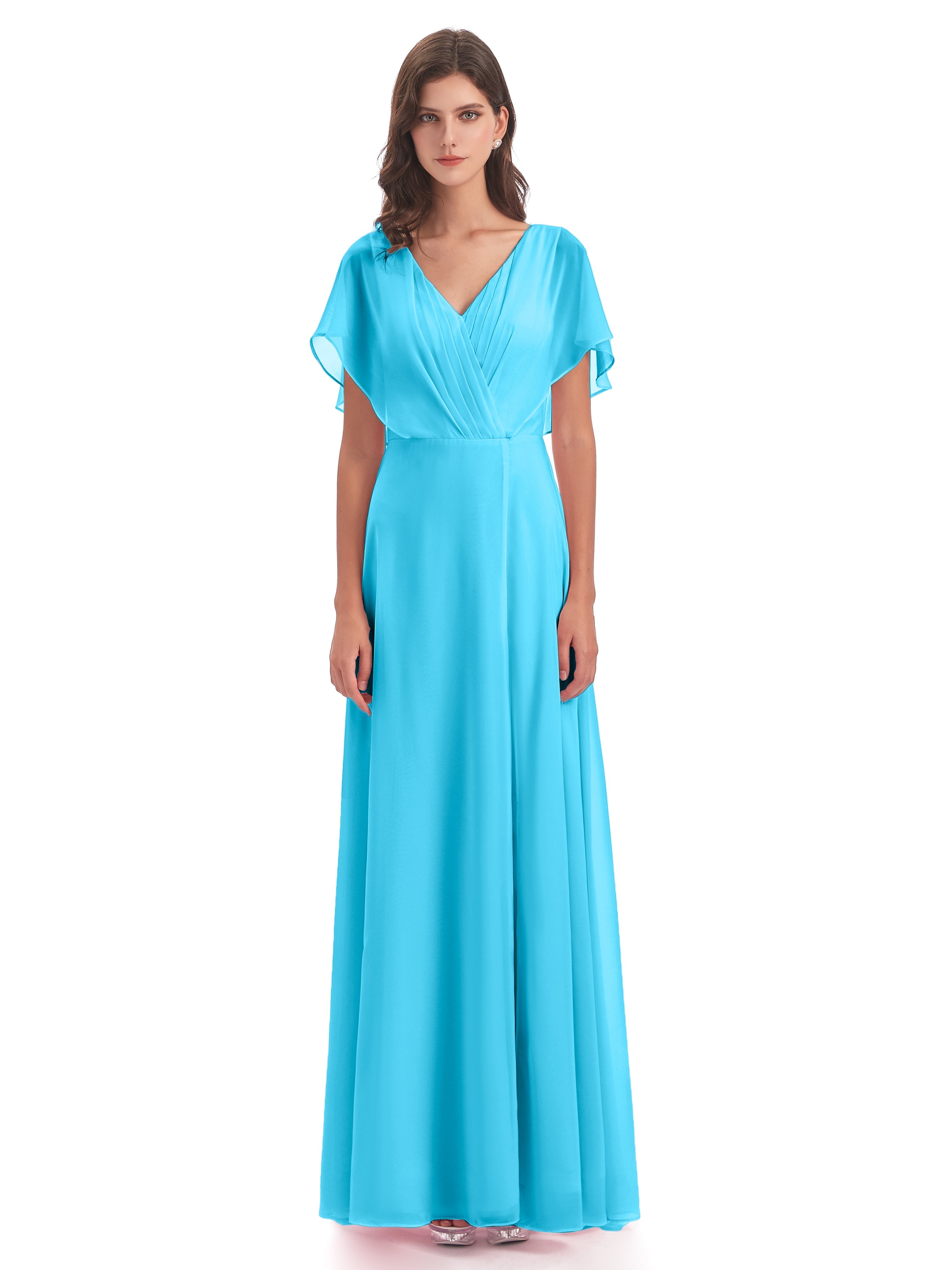 Robe De Demoiselle D'Honneur En Piscine Dos Ouvert Fendue Devant Robes Demoiselle D'Honneur