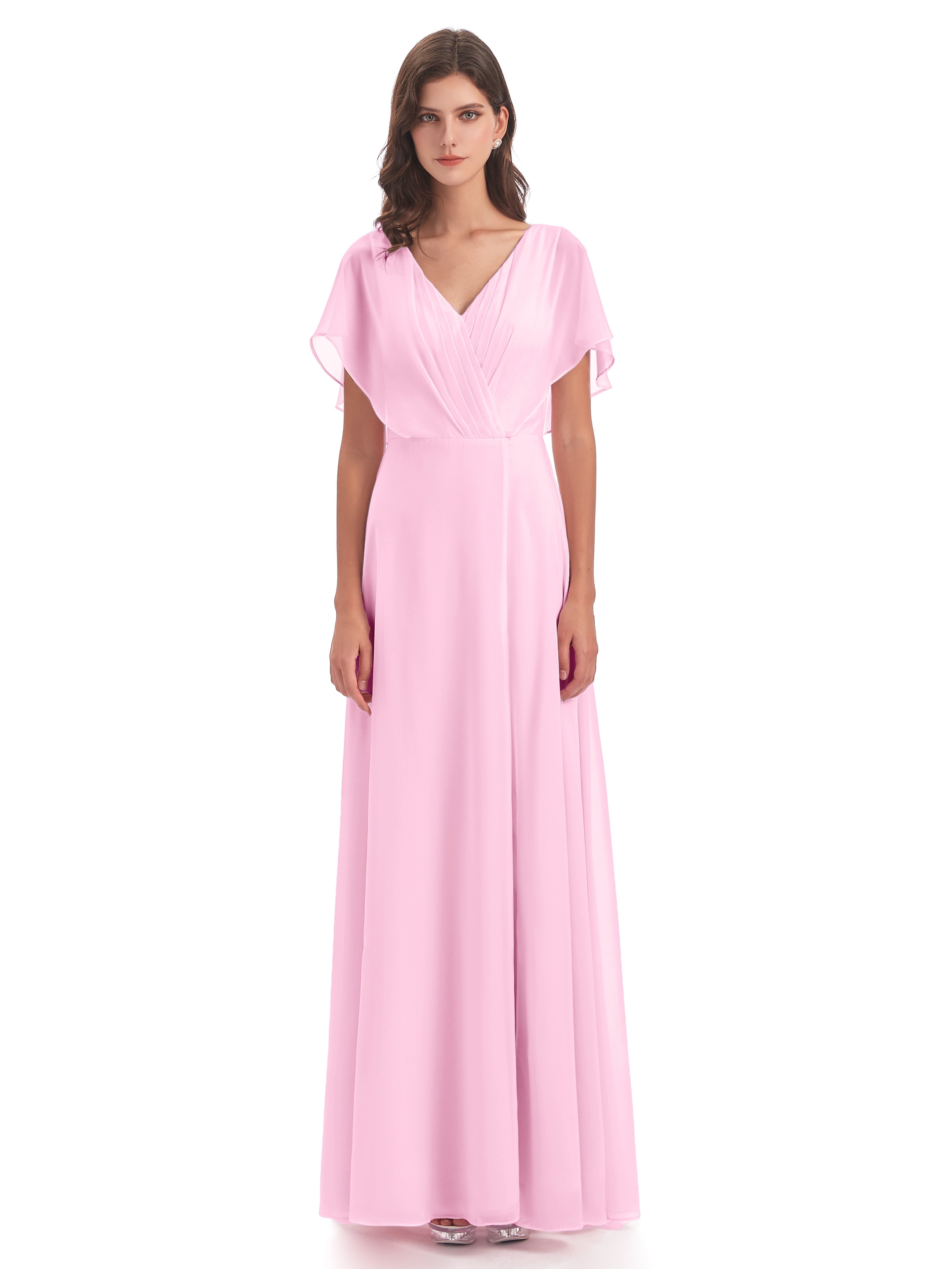 Robes De Demoiselle D'Honneur Rose Bonbon Dos Ouvert Fendue Devant Robes Demoiselle D'Honneur