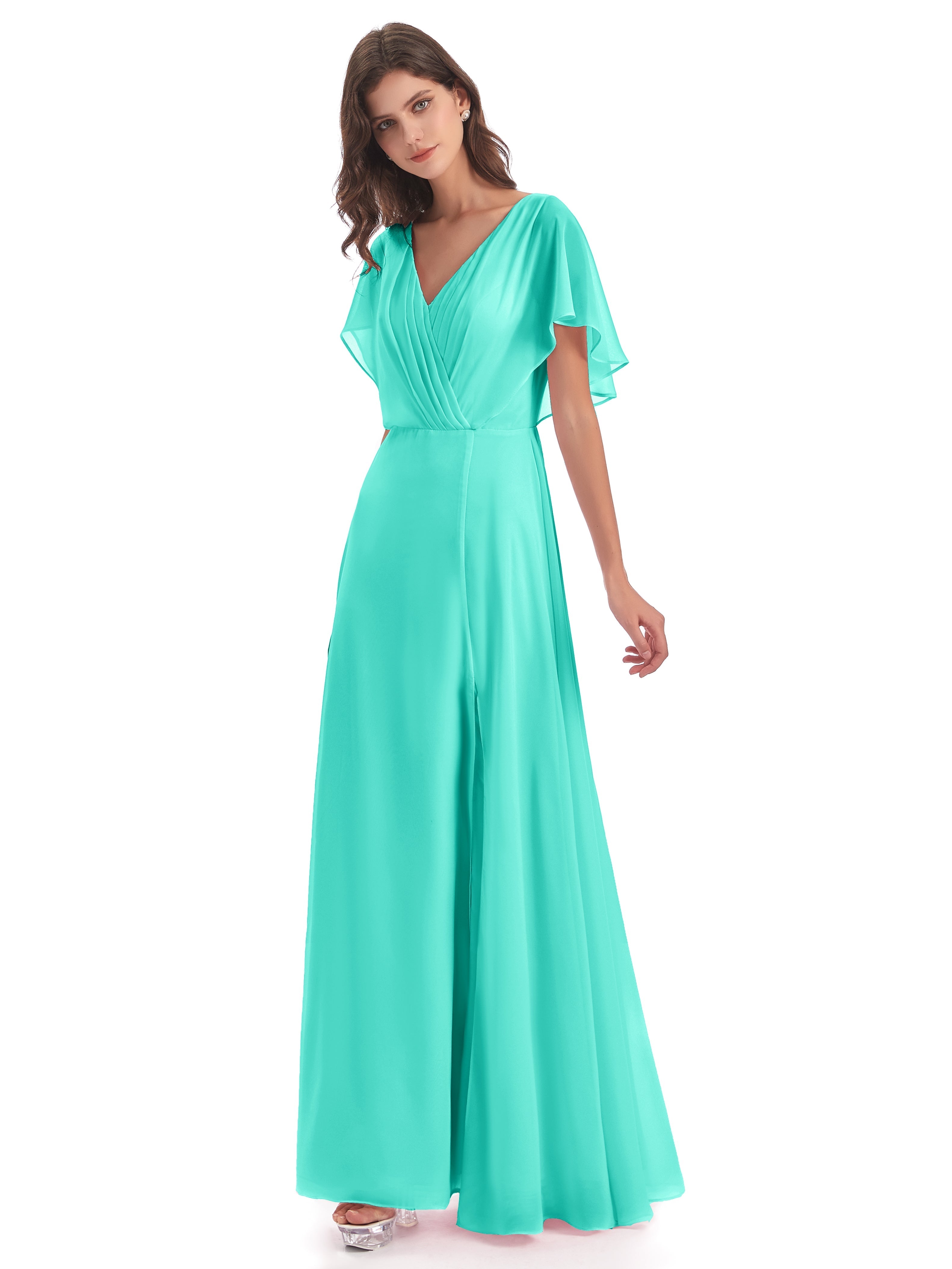 Robes De Demoiselle D'Honneur Spa Dos Ouvert Fendue Devant Robes Demoiselle D'Honneur