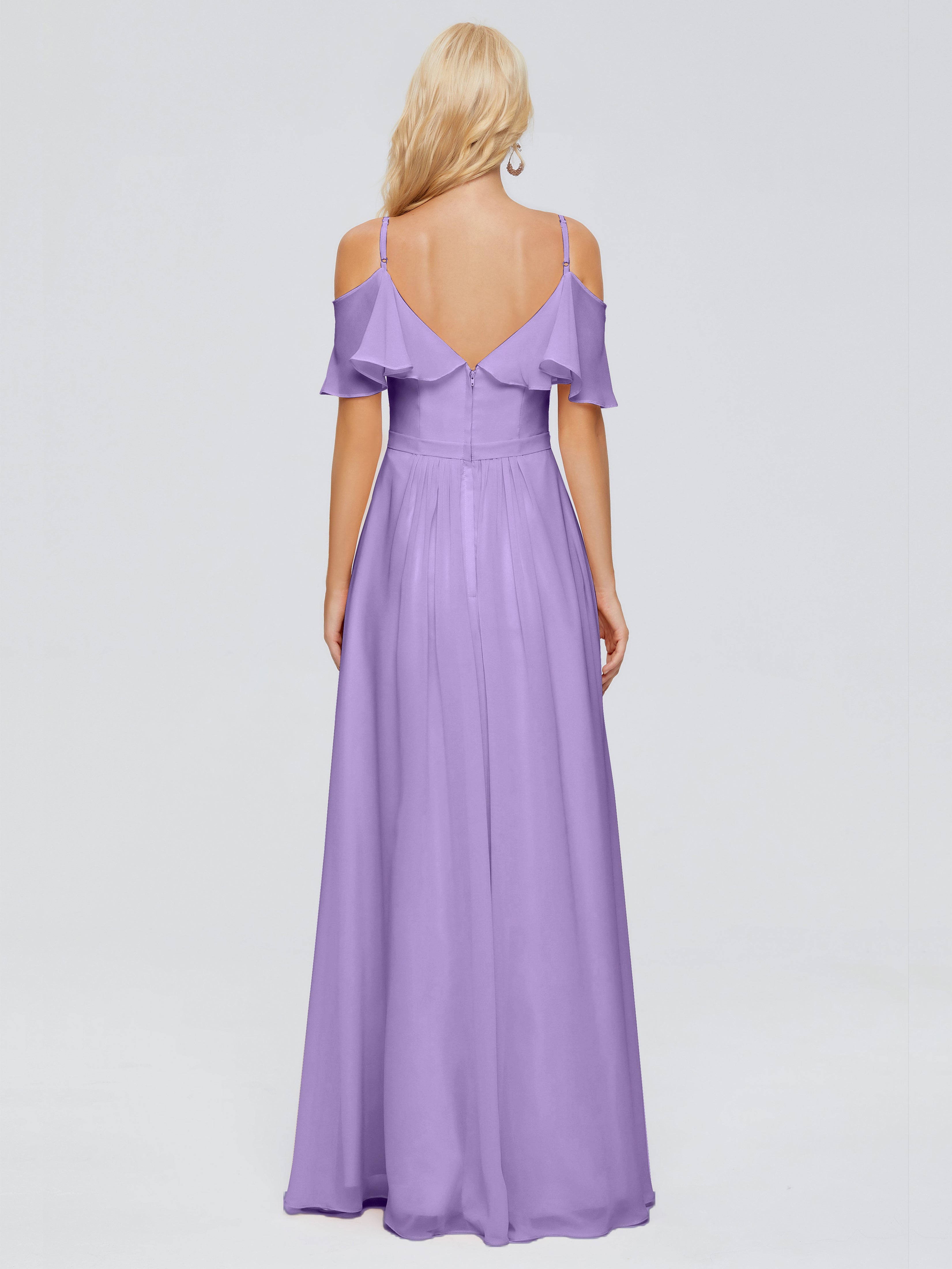 Robes De Demoiselle D'Honneur Tahiti Col V Robes Demoiselle D'Honneur À Volants