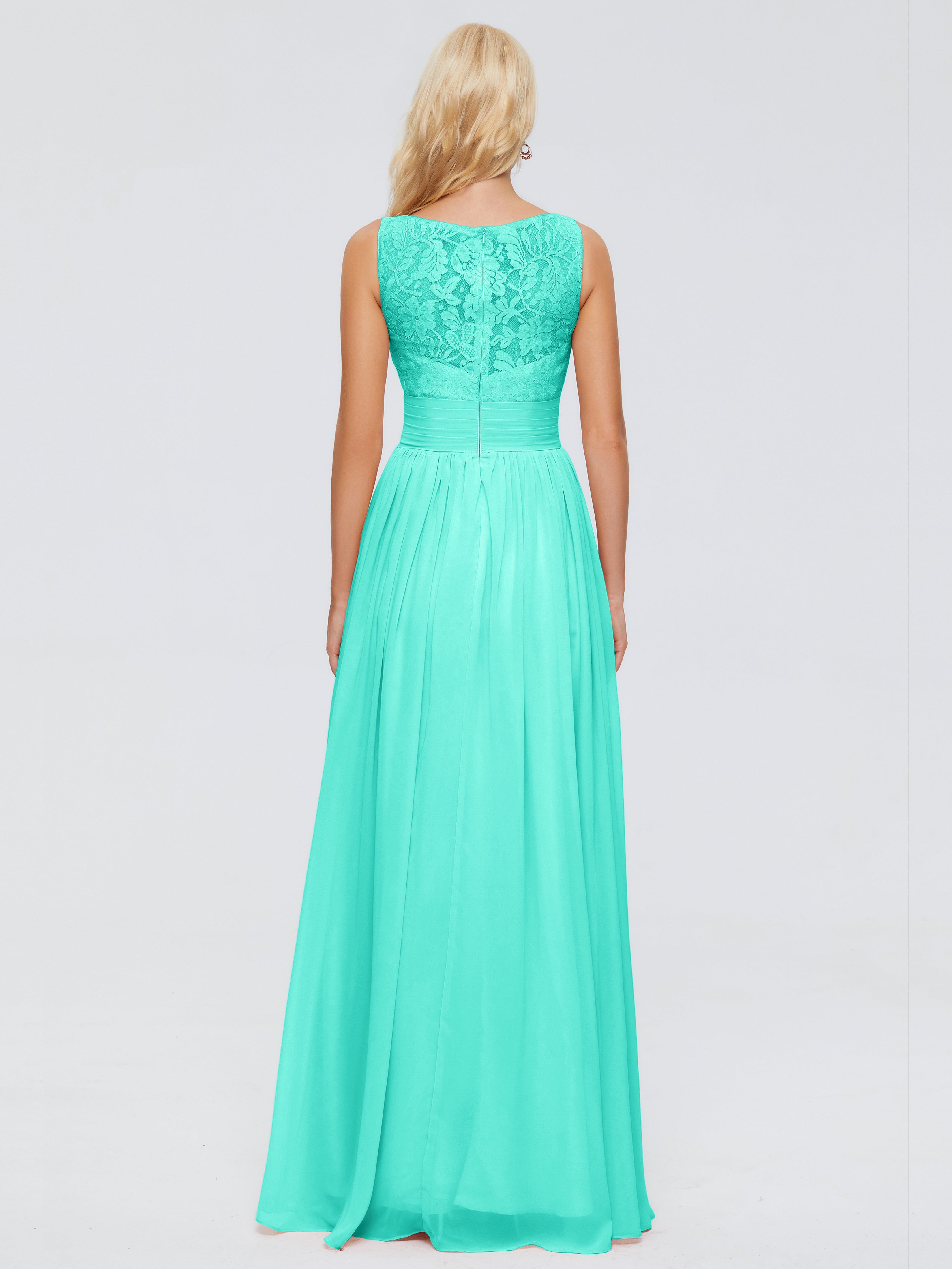 Robes De Demoiselle D'Honneur Spa Trapèze Bretelle Dentelle Mousseline Robes Demoiselle D'Honneur