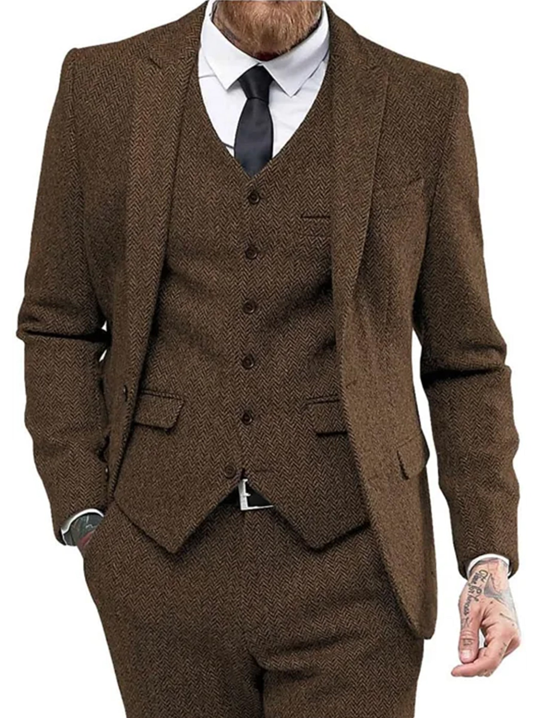 Costume d'affaires formel pour hommes Costume professionnel 3 pièces