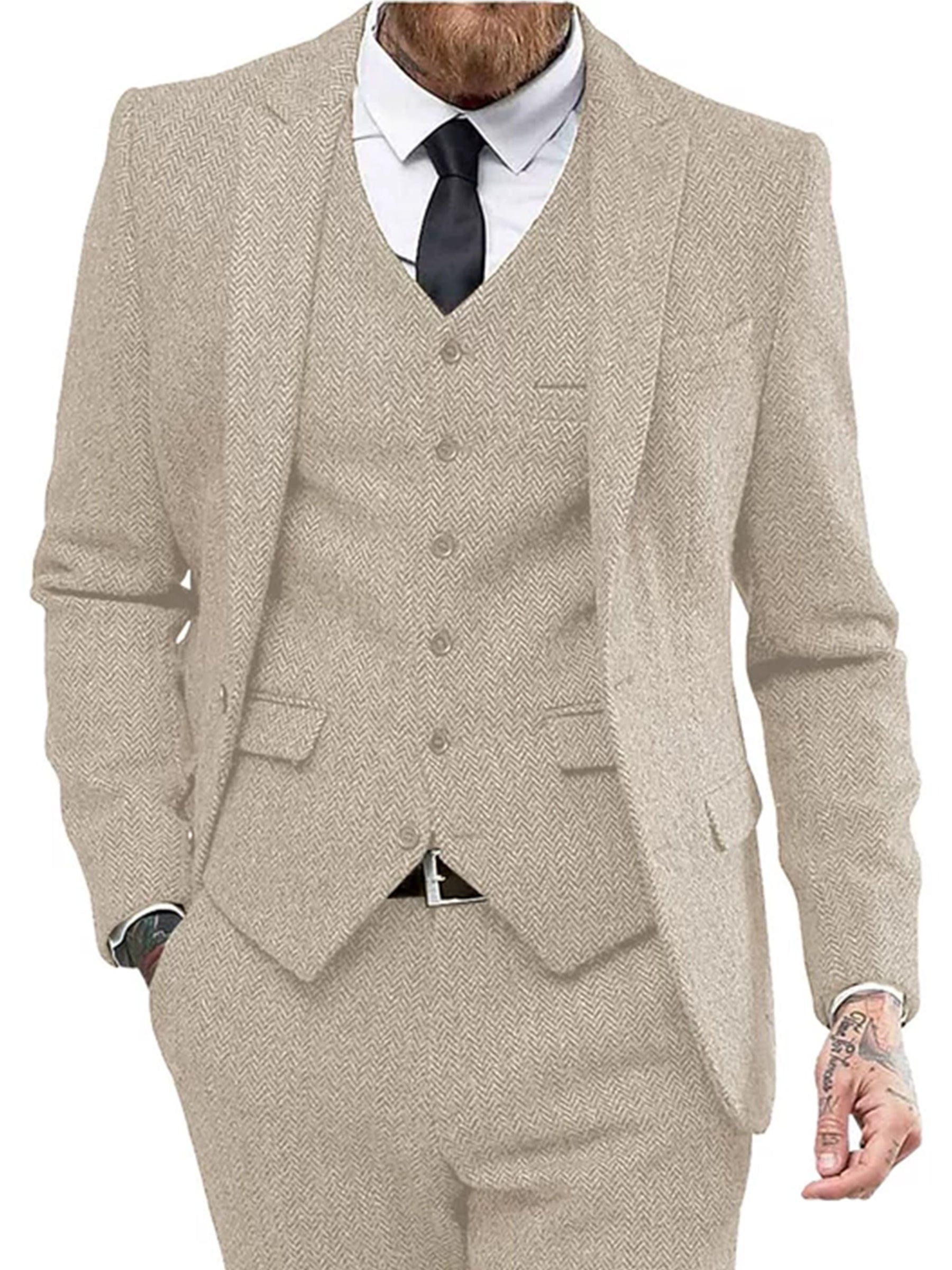 Costume d'affaires formel pour hommes Costume professionnel 3 pièces