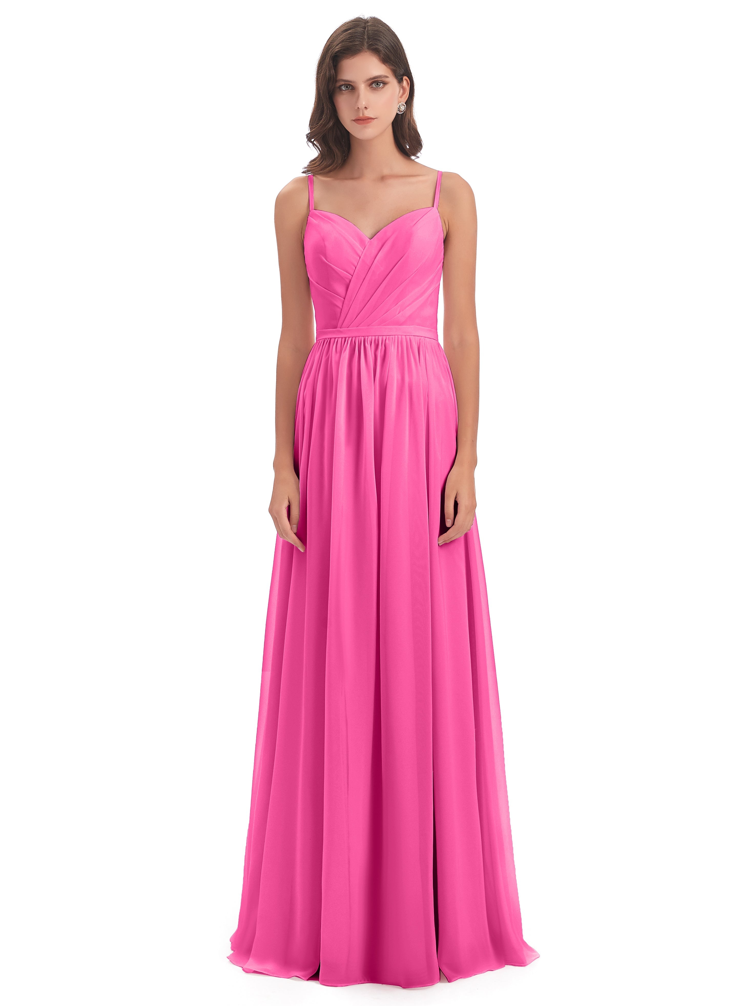 Robe Demoiselle D Honneur Azalée Dos Ouvert Fendue Mousseline Robes Demoiselle D'Honneur