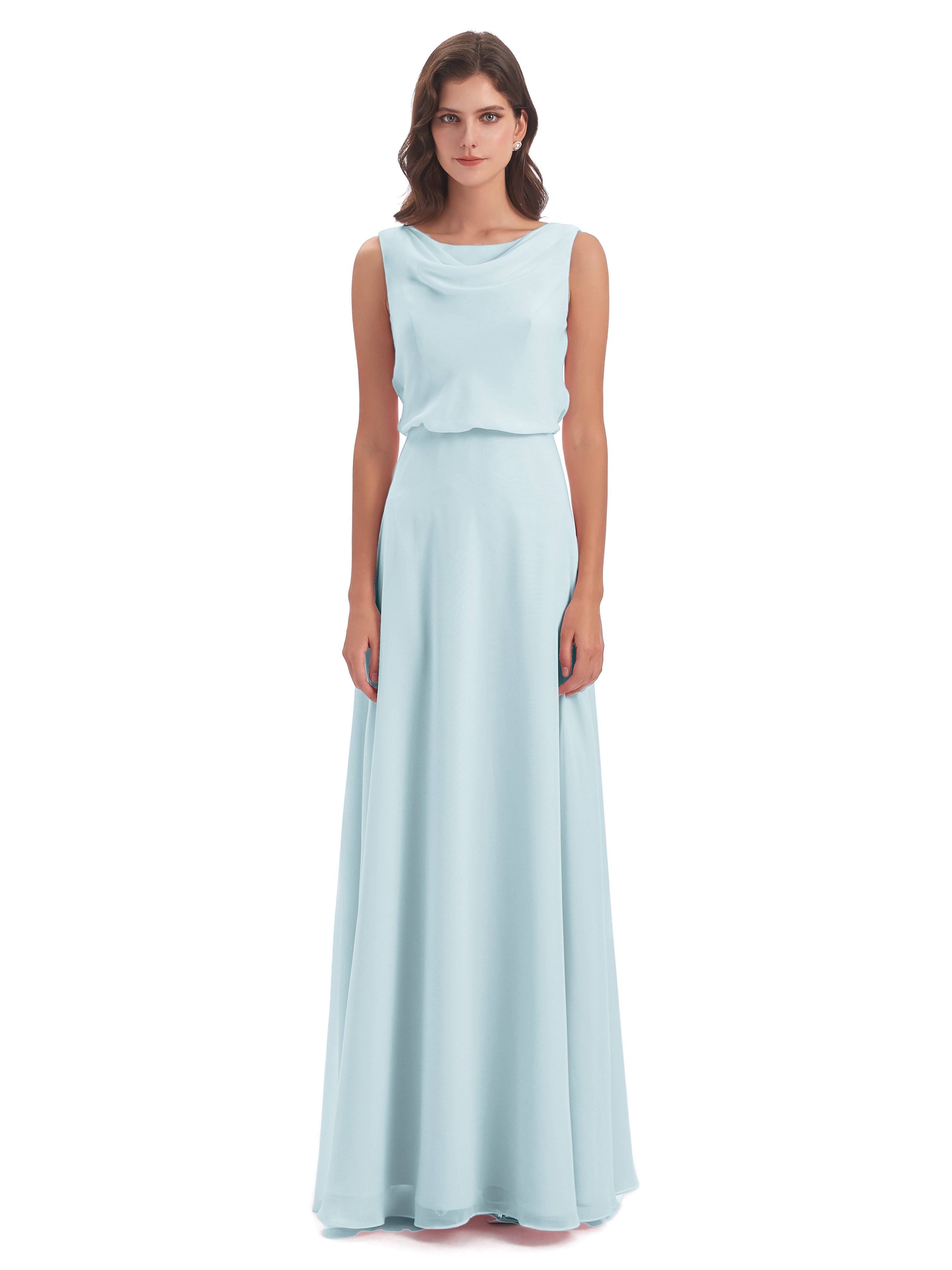Robe De Demoiselle D'Honneur Brume Lilou Fourreau/Colonne Col Bénitier Robes Demoiselle D'Honneur