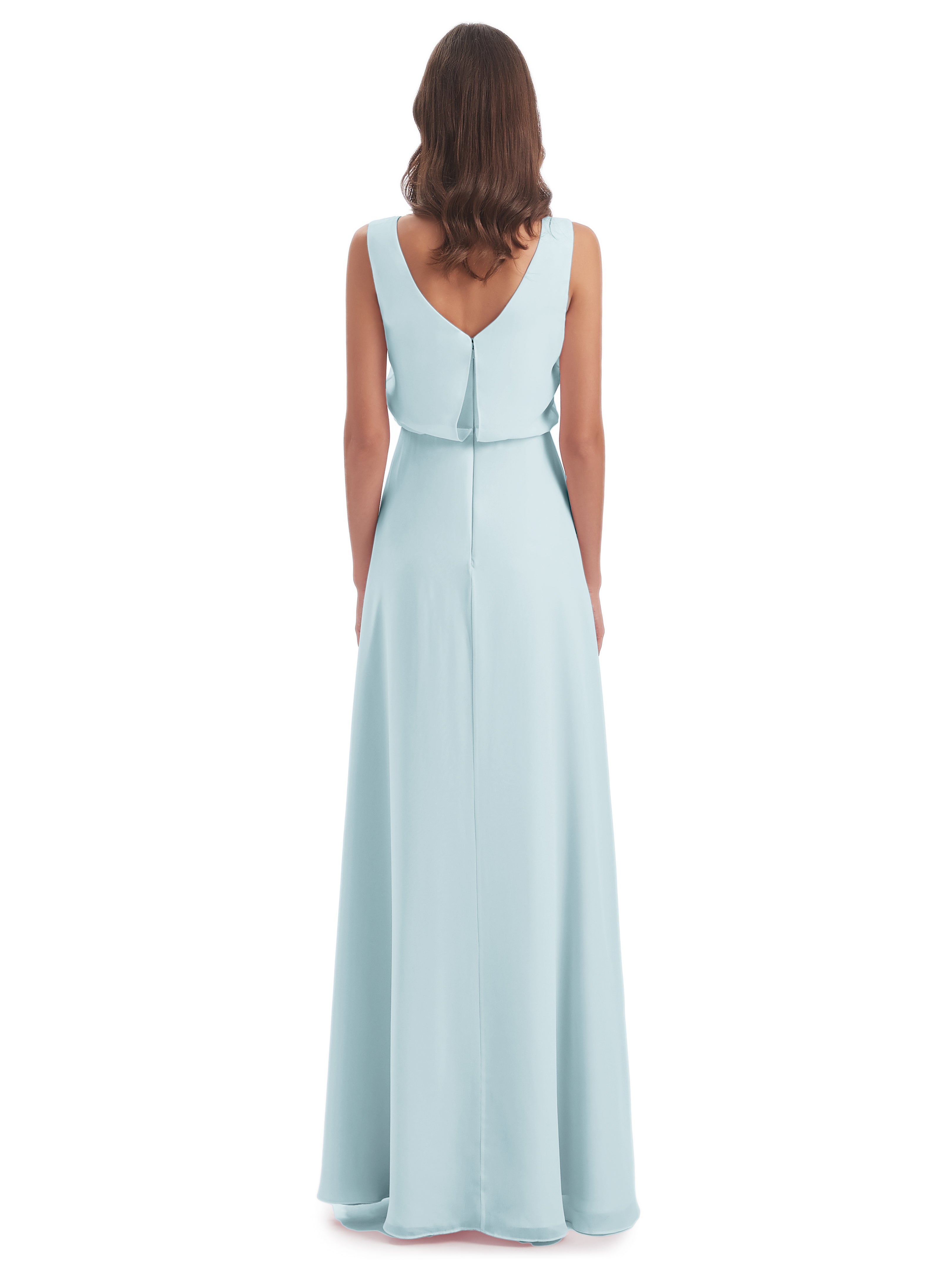 Robe De Demoiselle D'Honneur Brume Lilou Fourreau/Colonne Col Bénitier Robes Demoiselle D'Honneur