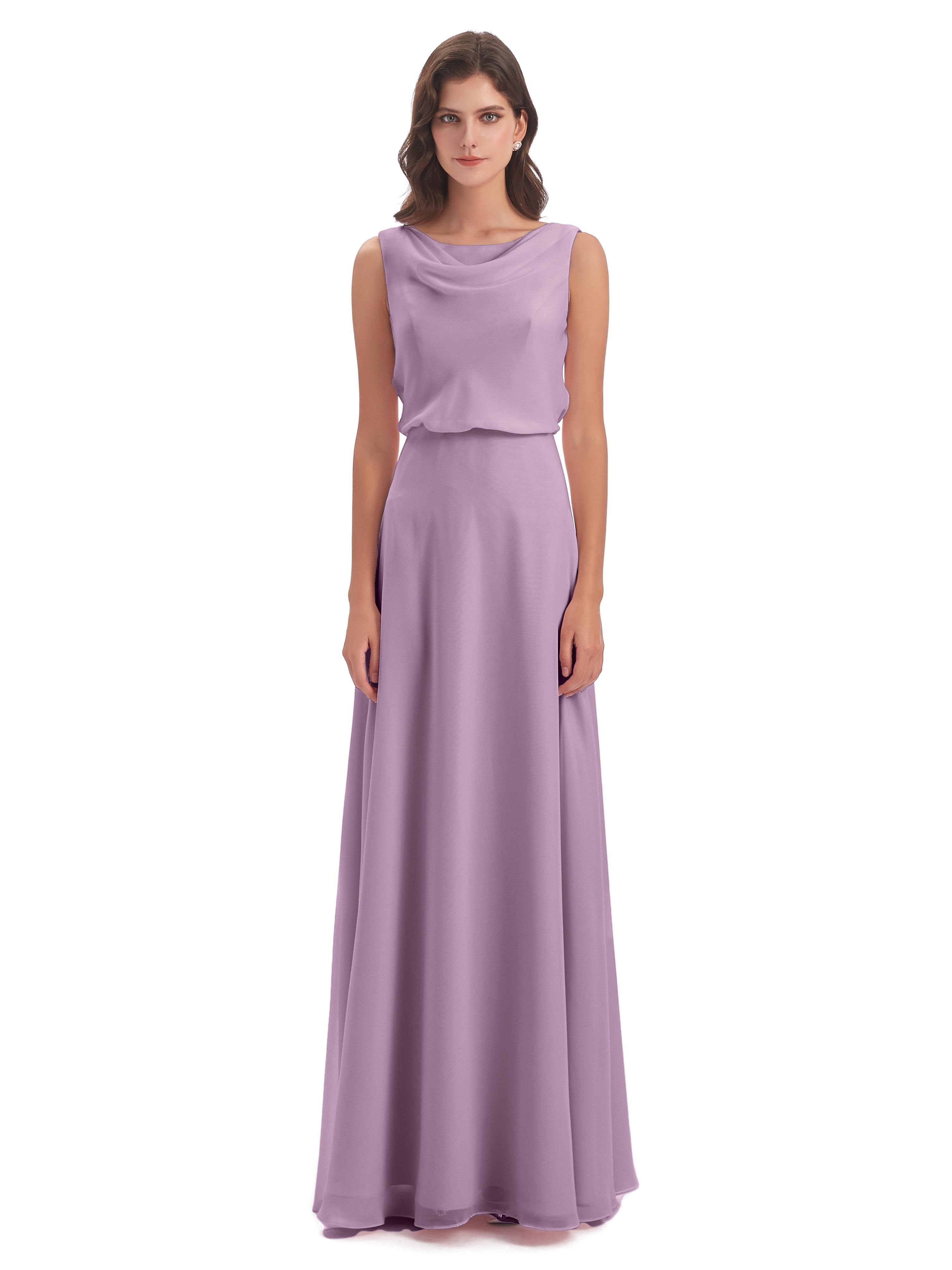 Robes De Demoiselle D'Honneur Glycine Lilou Fourreau/Colonne Col Bénitier Robes Demoiselle D'Honneur