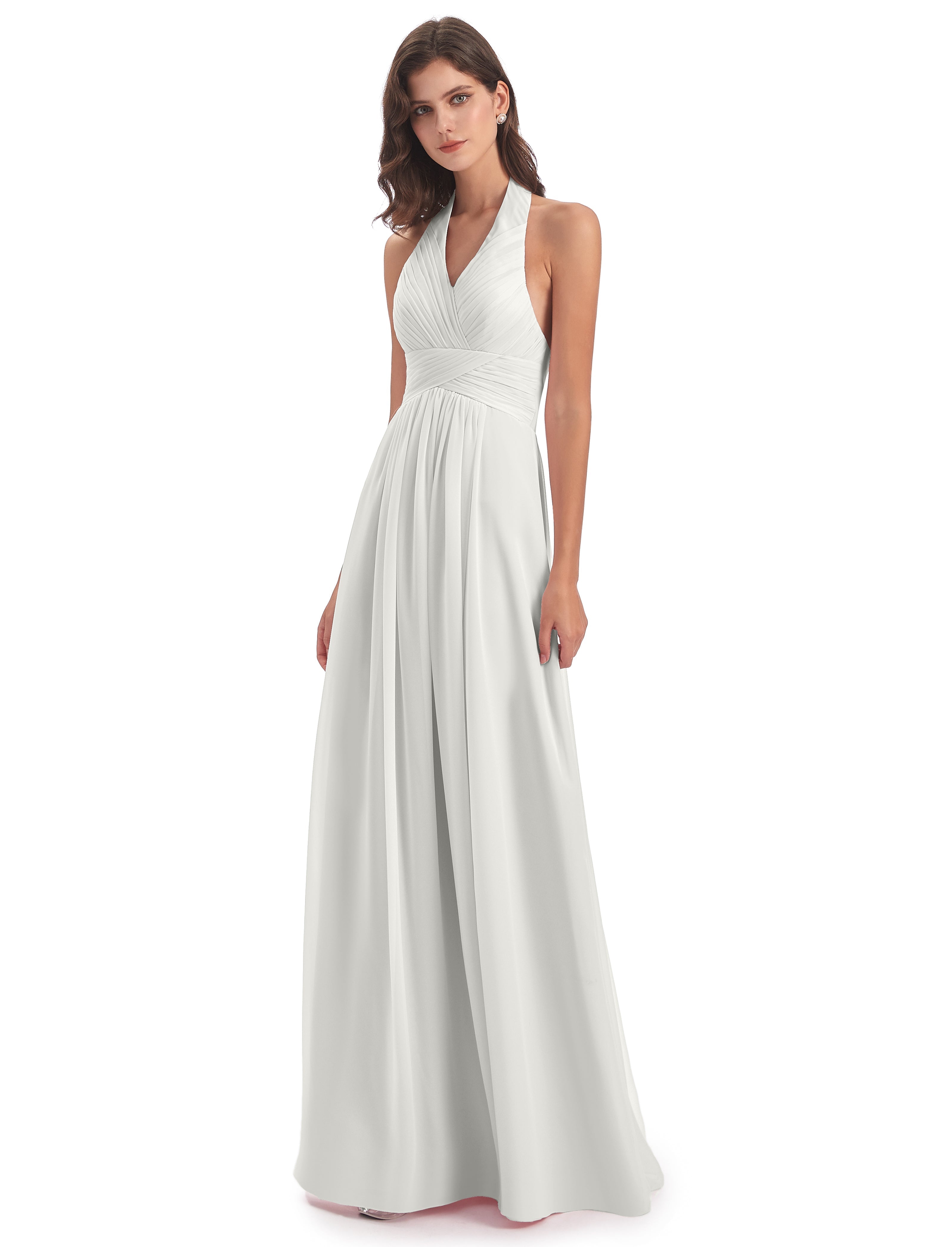 Robe De Demoiselle D Honneur Ivoire Camila Licou Dos Nu Plis Robes Demoiselle D'Honneur
