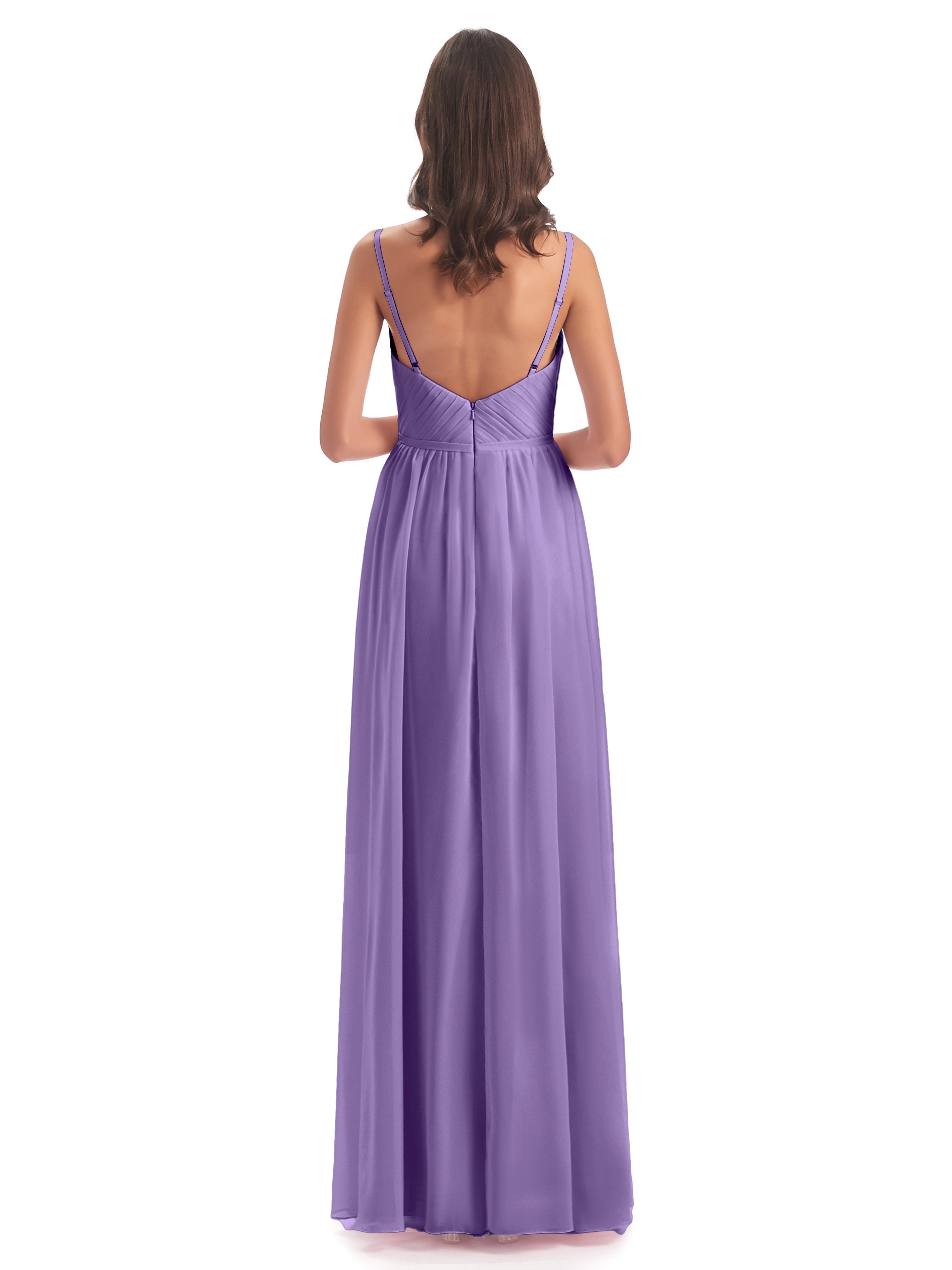 Robes De Demoiselle D'Honneur Tahiti Bretelles Spaghetti Fendue Devant Robes Demoiselle D'Honneur