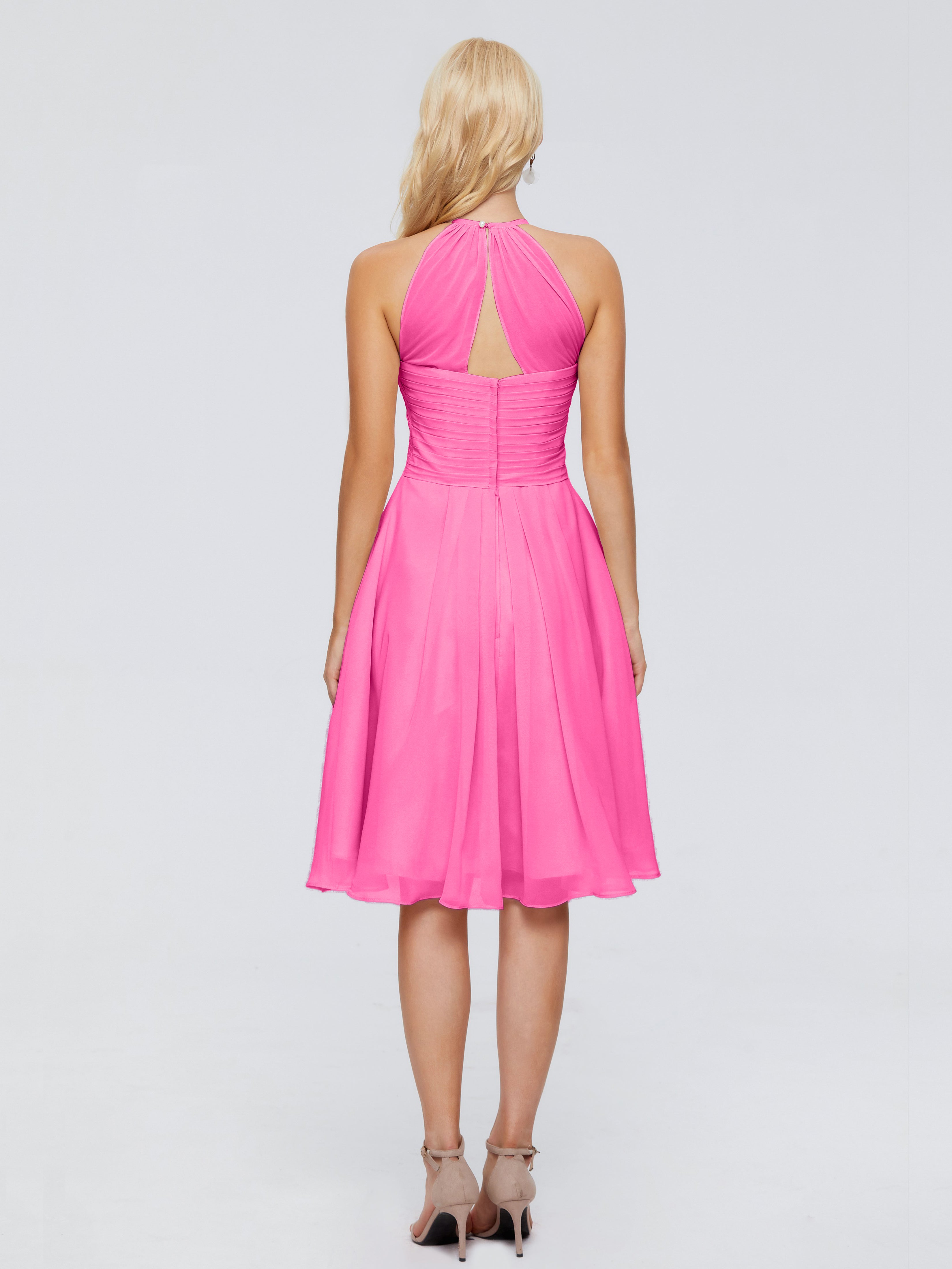 Robe Demoiselle D Honneur Azalée Licou Longueur Genou Robes Demoiselle D'Honneur