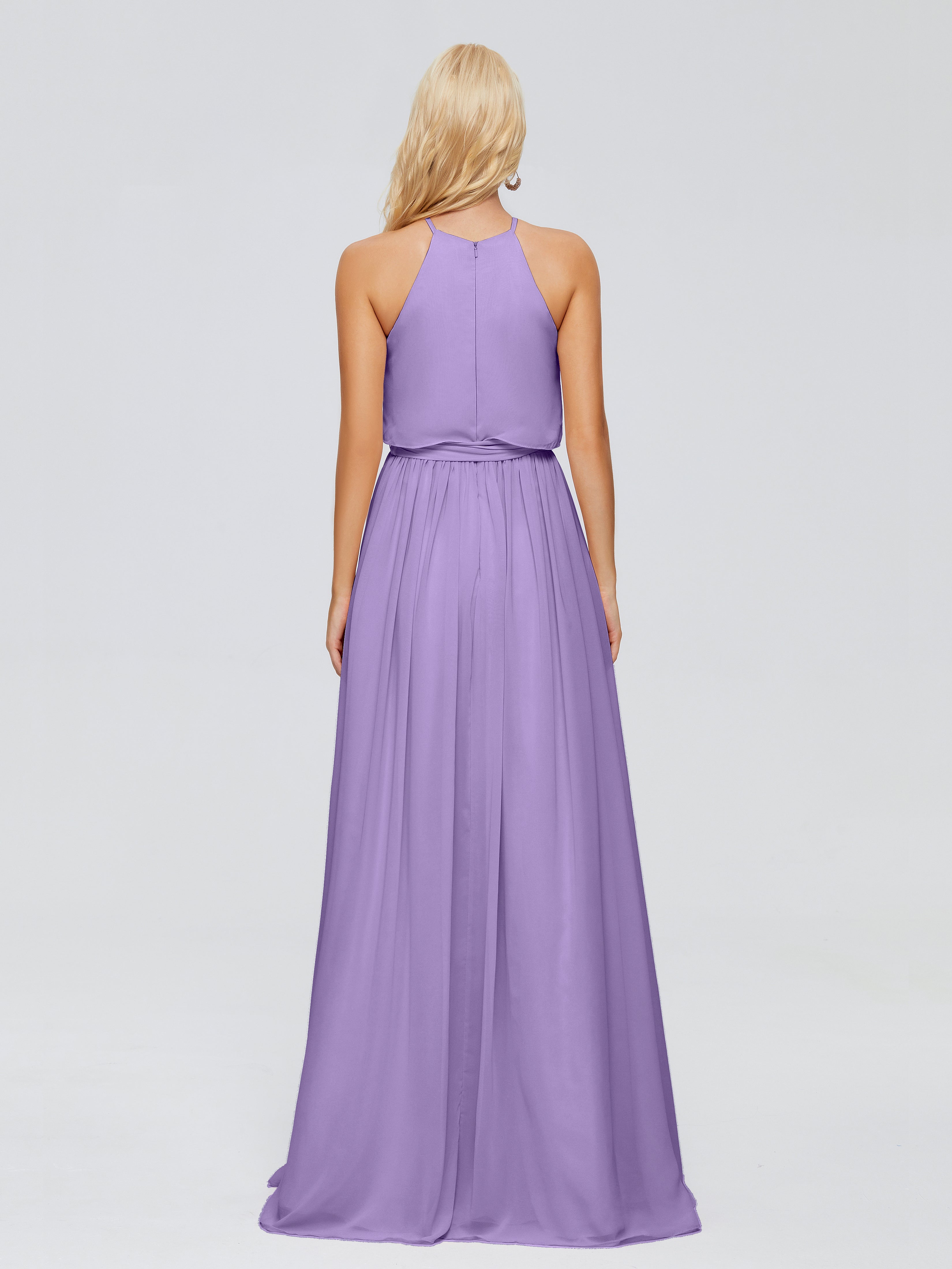 Robes De Demoiselle D'Honneur Tahiti Trapèze Licou Mousseline Robes Demoiselle D'Honneur