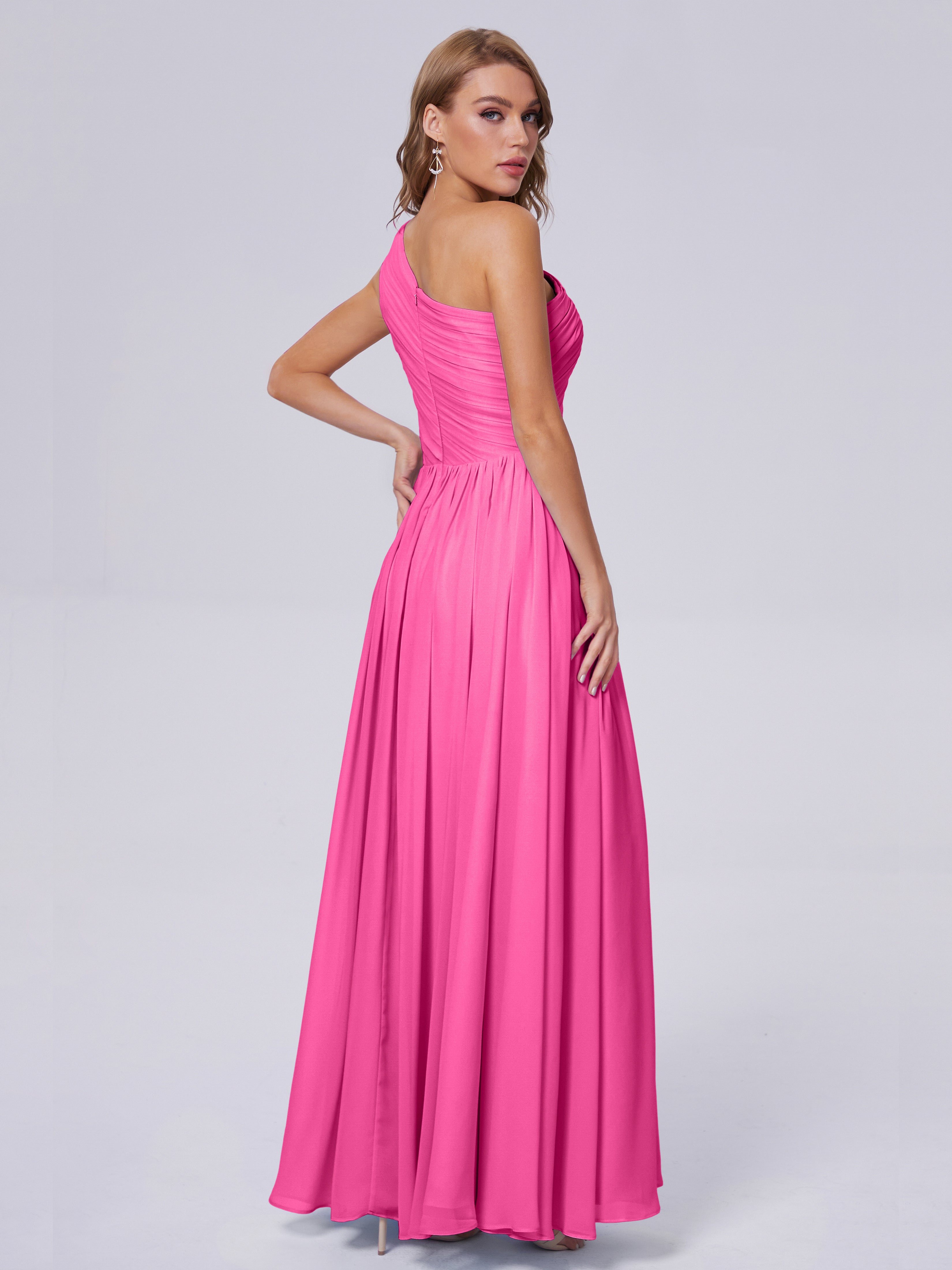 Robe Demoiselle D Honneur Azalée Seule-Épaule Mousseline Robes Demoiselle D'Honneur