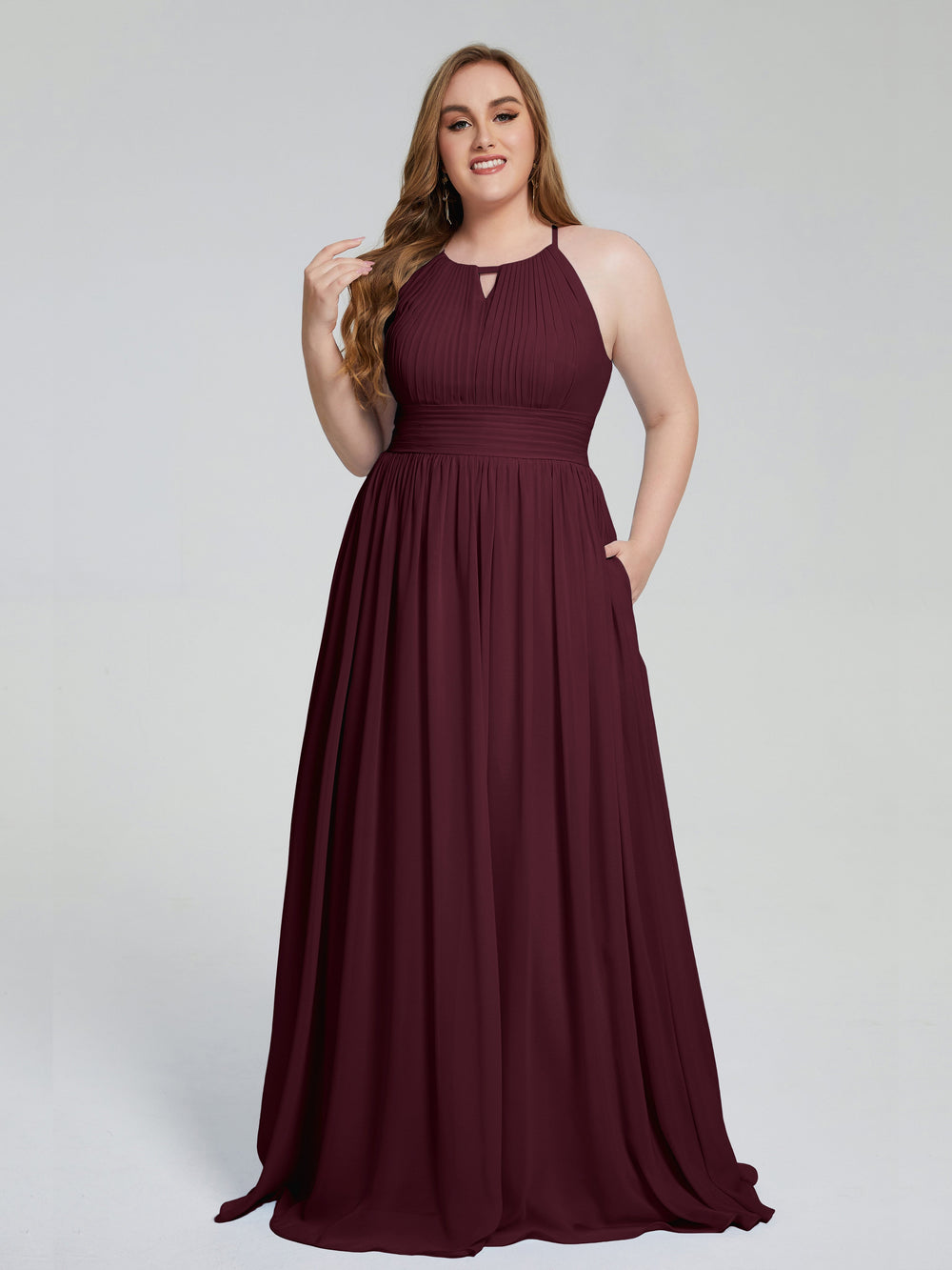 Robe De Bal élégante Pour Demoiselle D'honneur - Taille M, Rouge Rubis, Satin Et Tulle