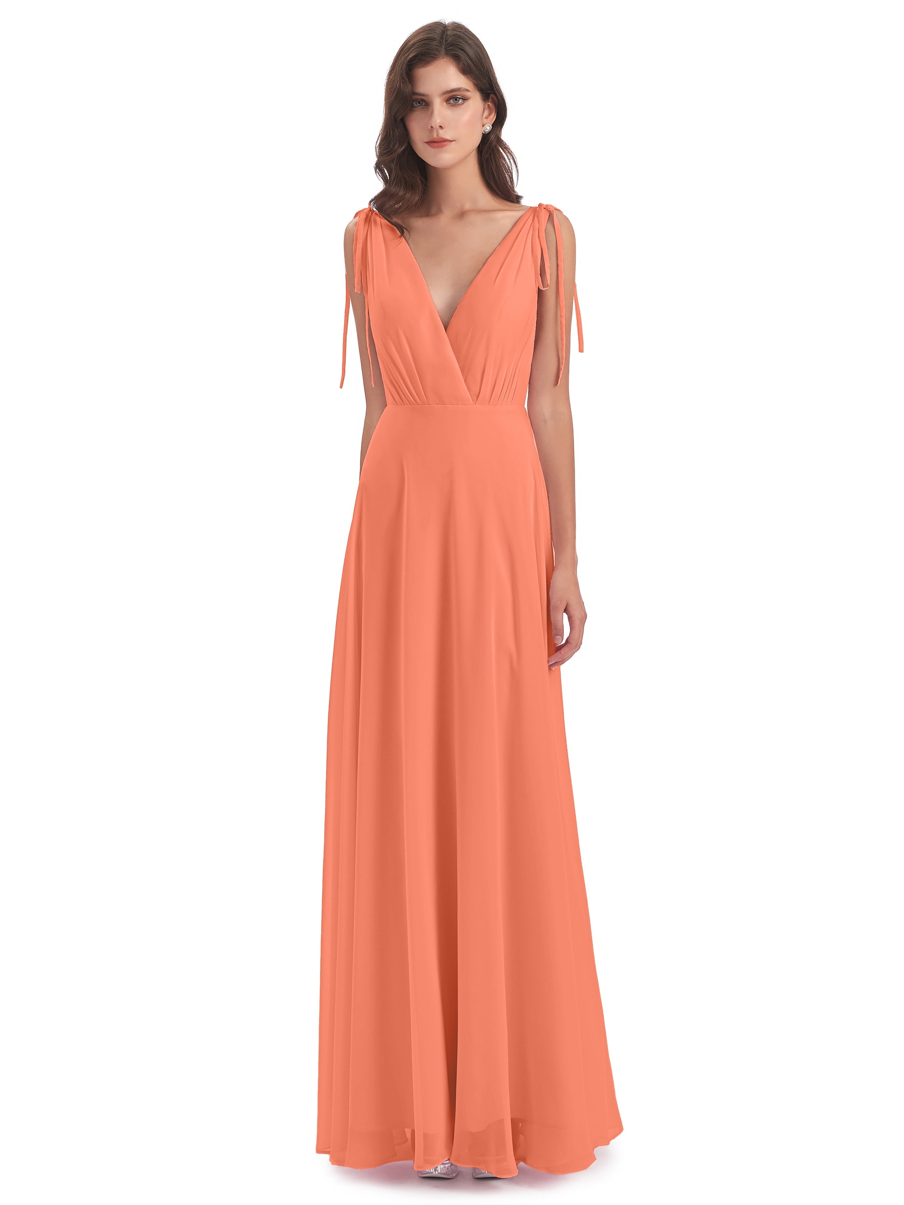 Robes De Demoiselle D'Honneur Coucher De Soleil Dos Nu Col V Robes Demoiselle D'Honneur