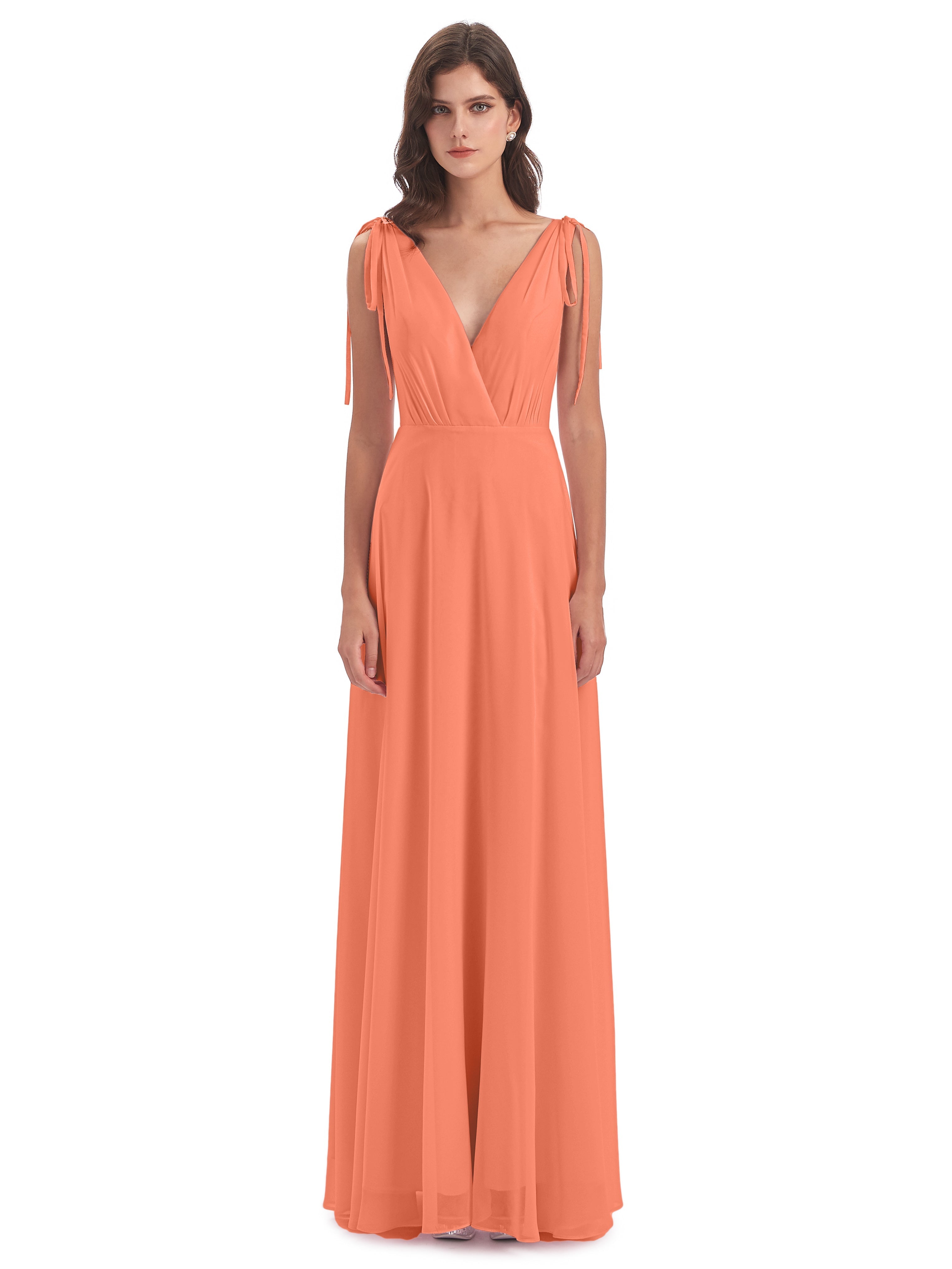 Robes De Demoiselle D'Honneur Coucher De Soleil Dos Nu Col V Robes Demoiselle D'Honneur