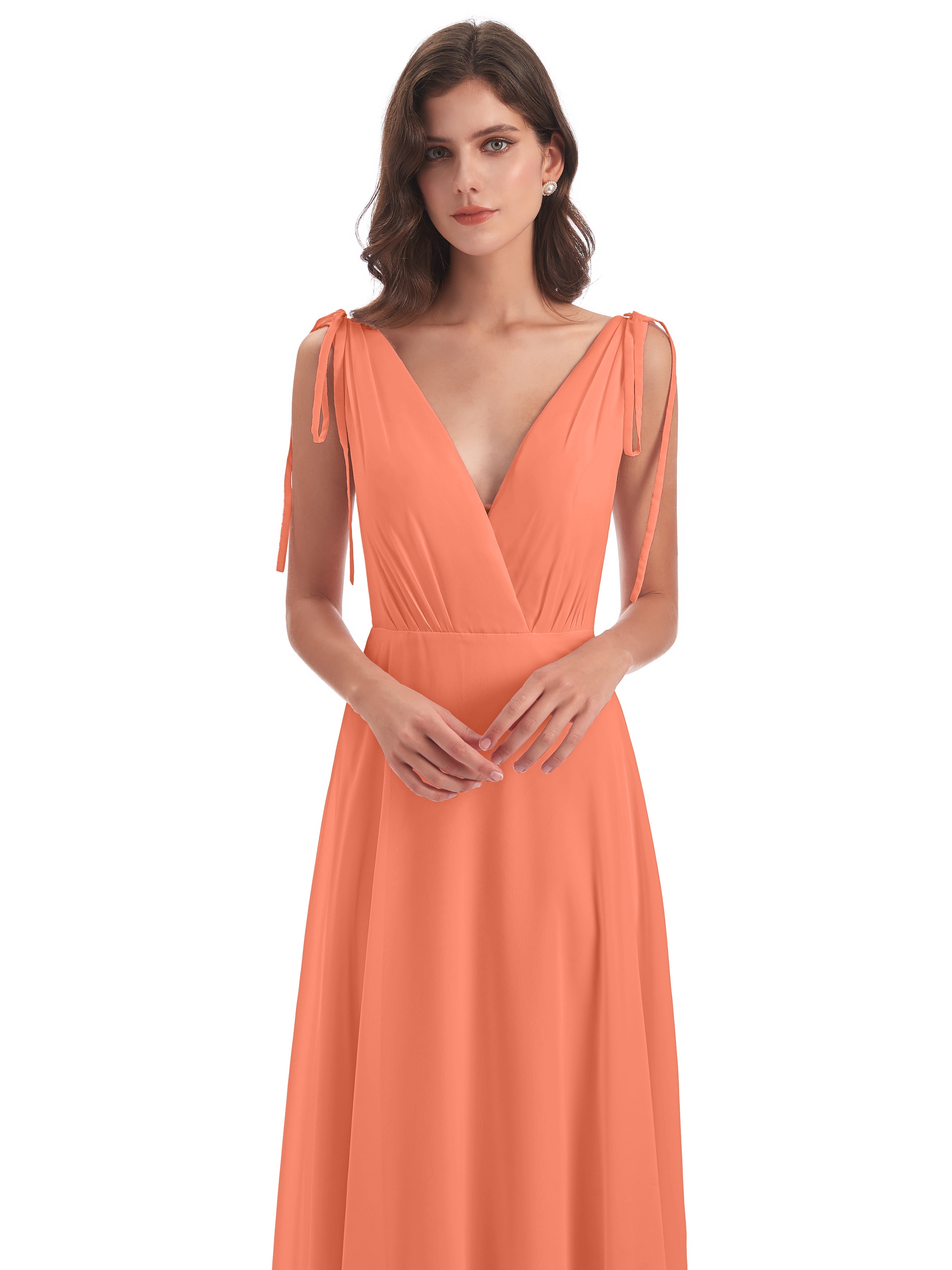Robes De Demoiselle D'Honneur Coucher De Soleil Dos Nu Col V Robes Demoiselle D'Honneur