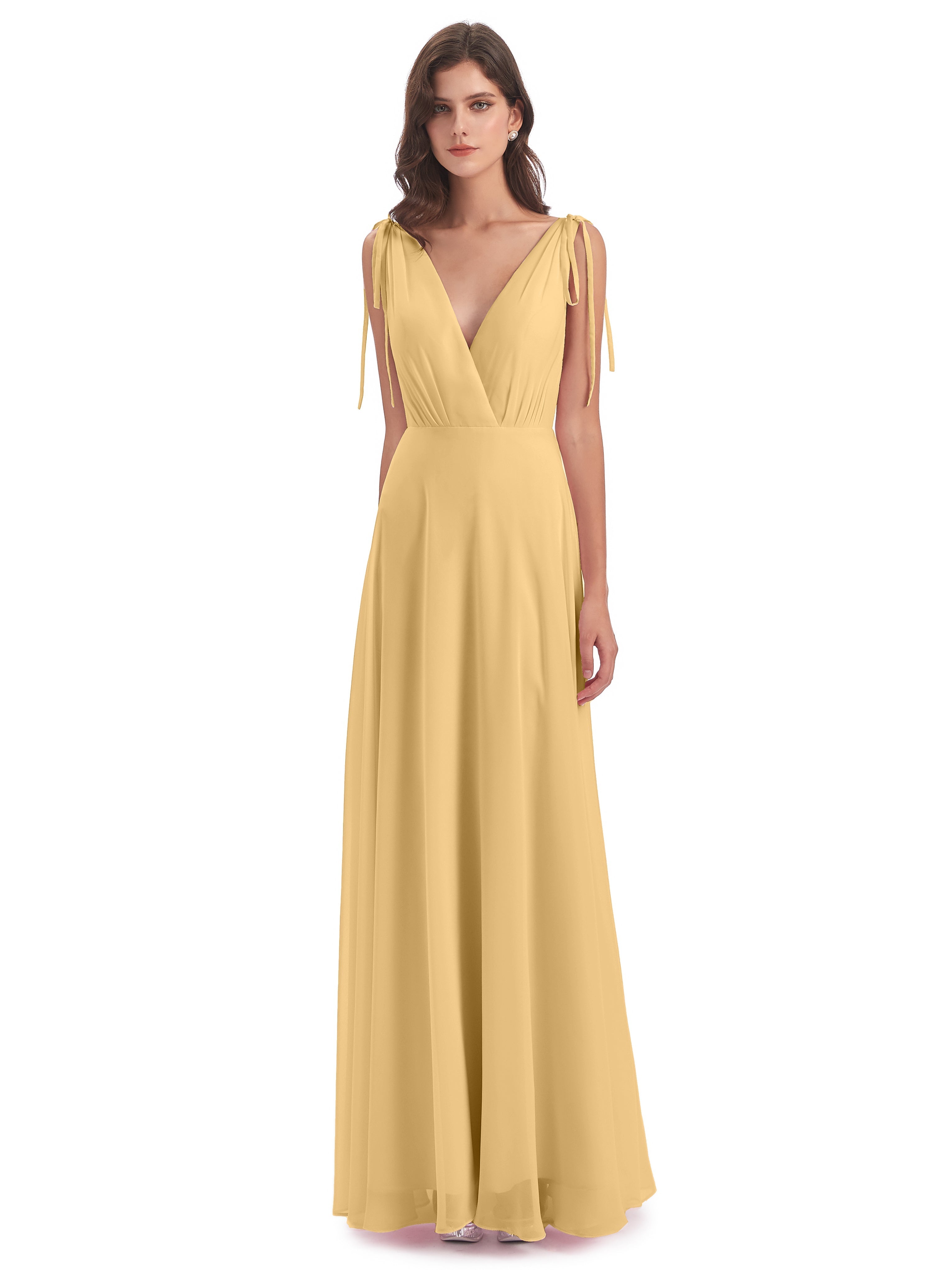 Robe Demoiselle D Honneur Doree Dos Nu Col V Robes Demoiselle D'Honneur