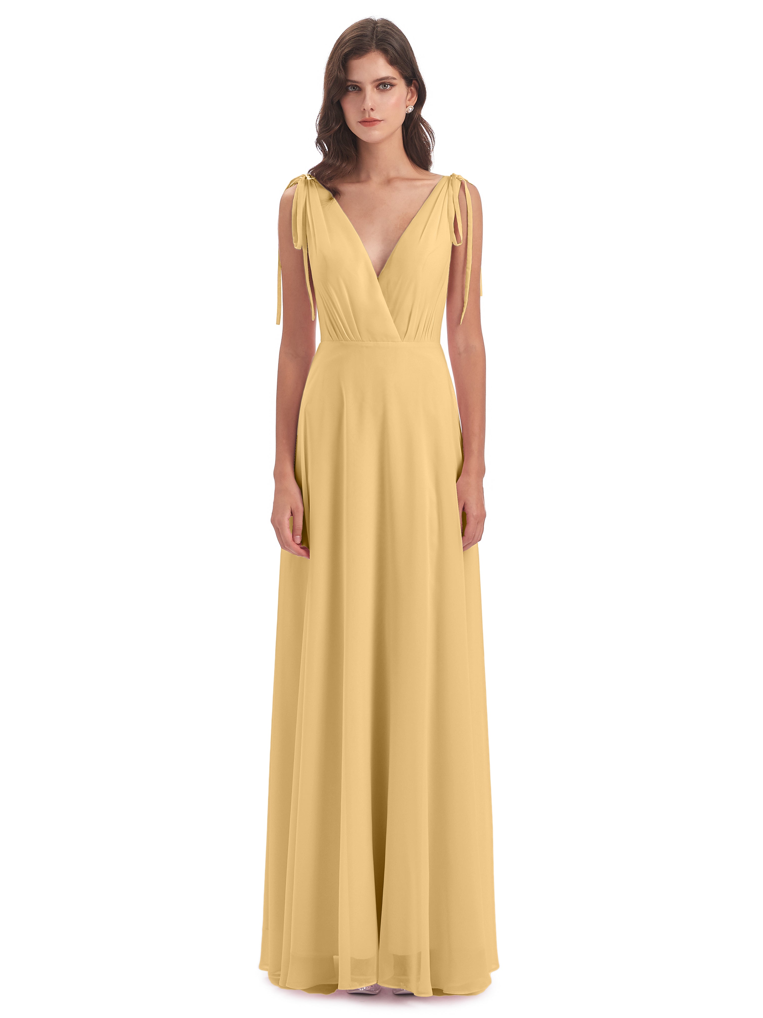 Robe Demoiselle D Honneur Doree Dos Nu Col V Robes Demoiselle D'Honneur