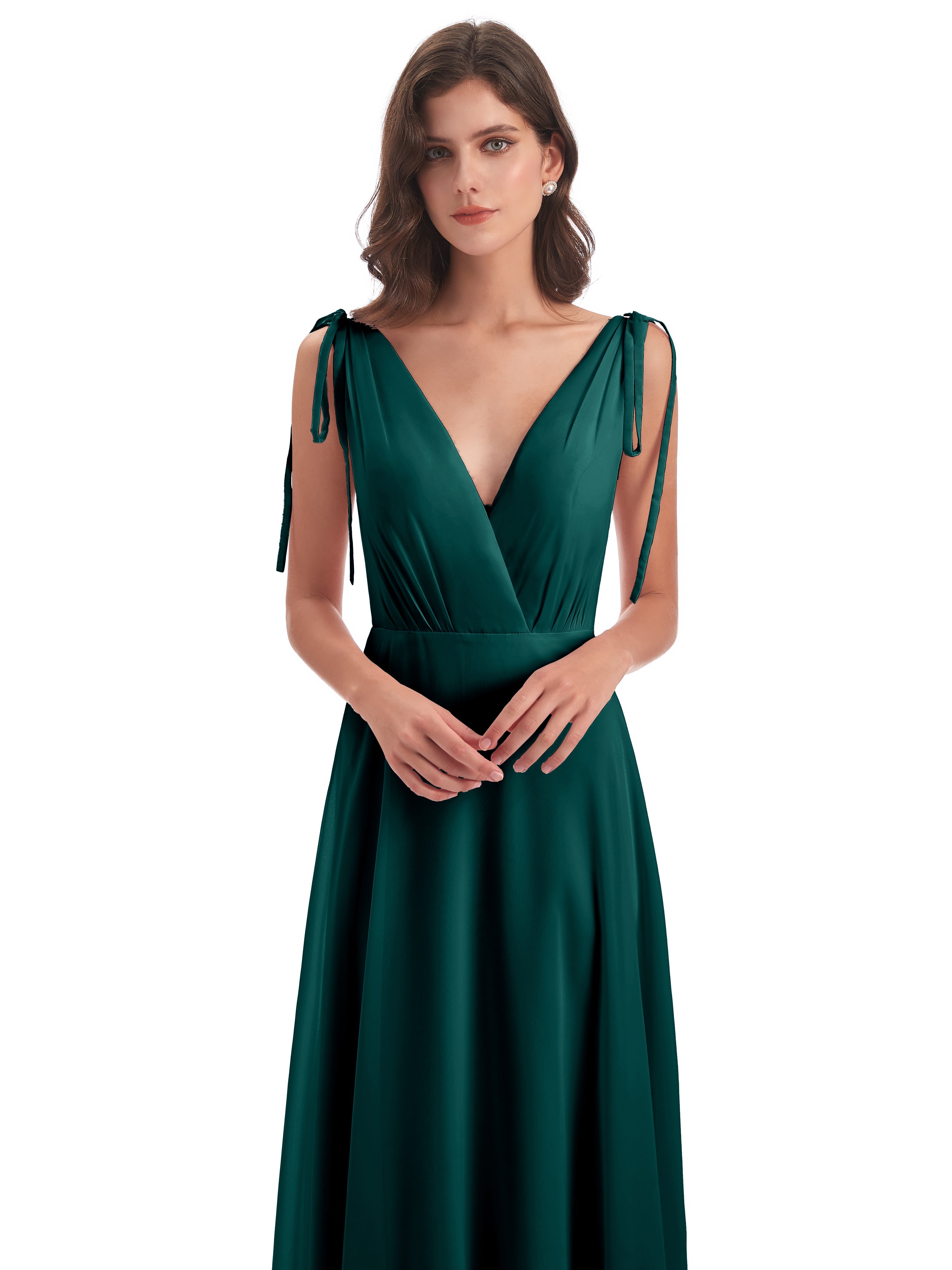 Robes De Demoiselle D'Honneur Couleur Paon Dos Nu Col V Robes Demoiselle D'Honneur