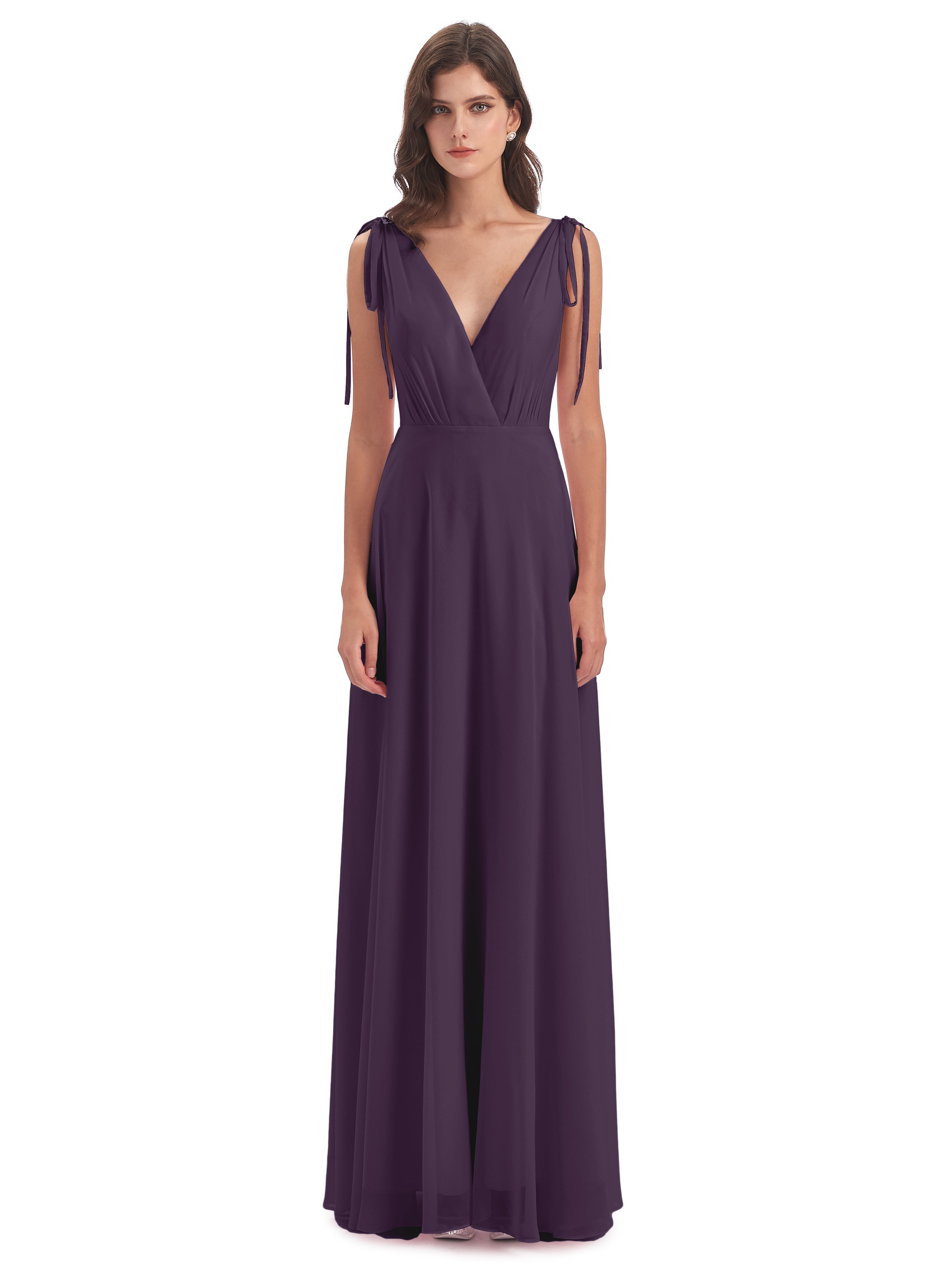 Robe De Demoiselle D'Honneur En Plum Dos Nu Col V Robes Demoiselle D'Honneur