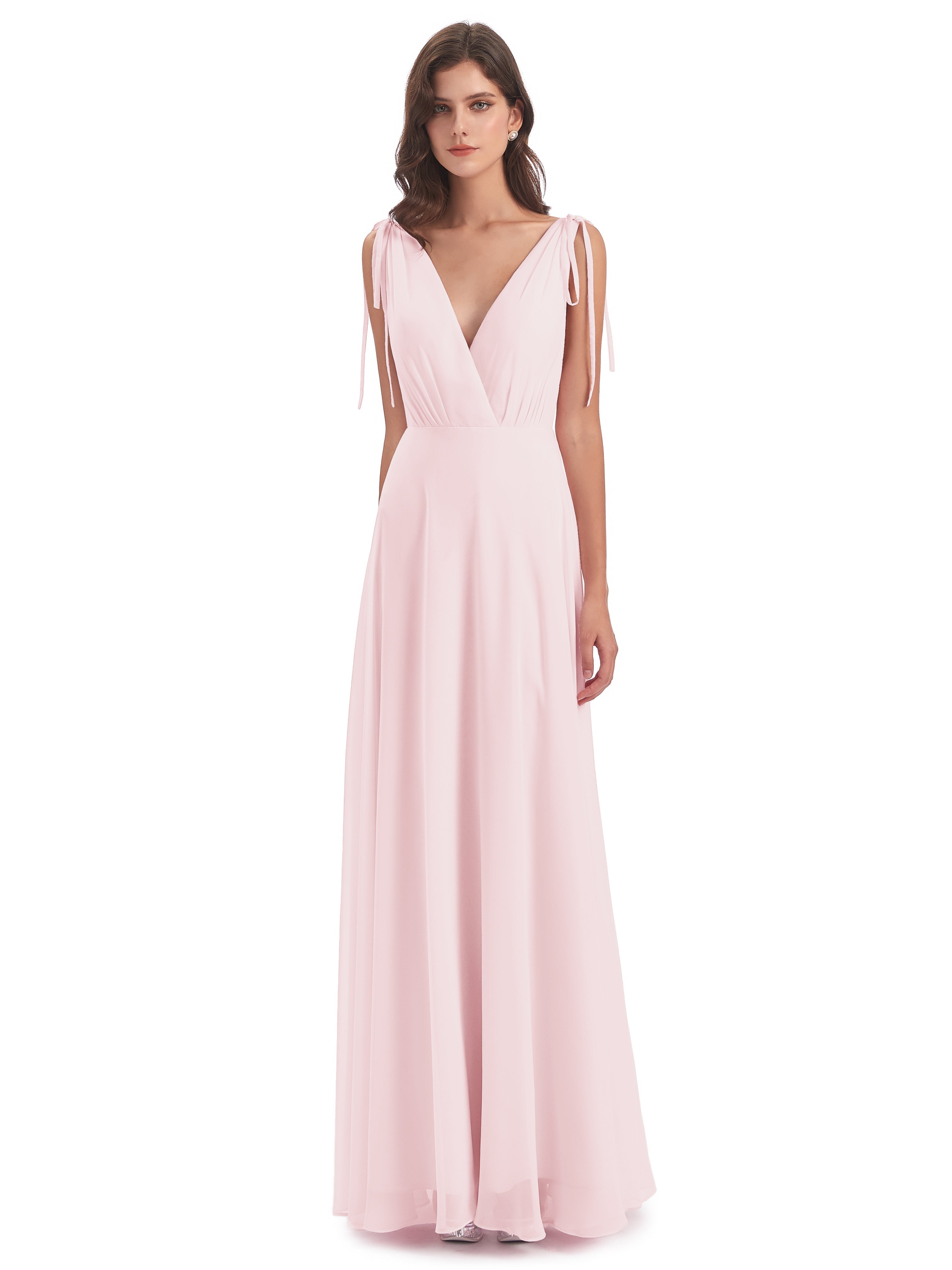 Robes Demoiselles D Honneur Rose Pale Dos Nu Col V Robes Demoiselle D'Honneur