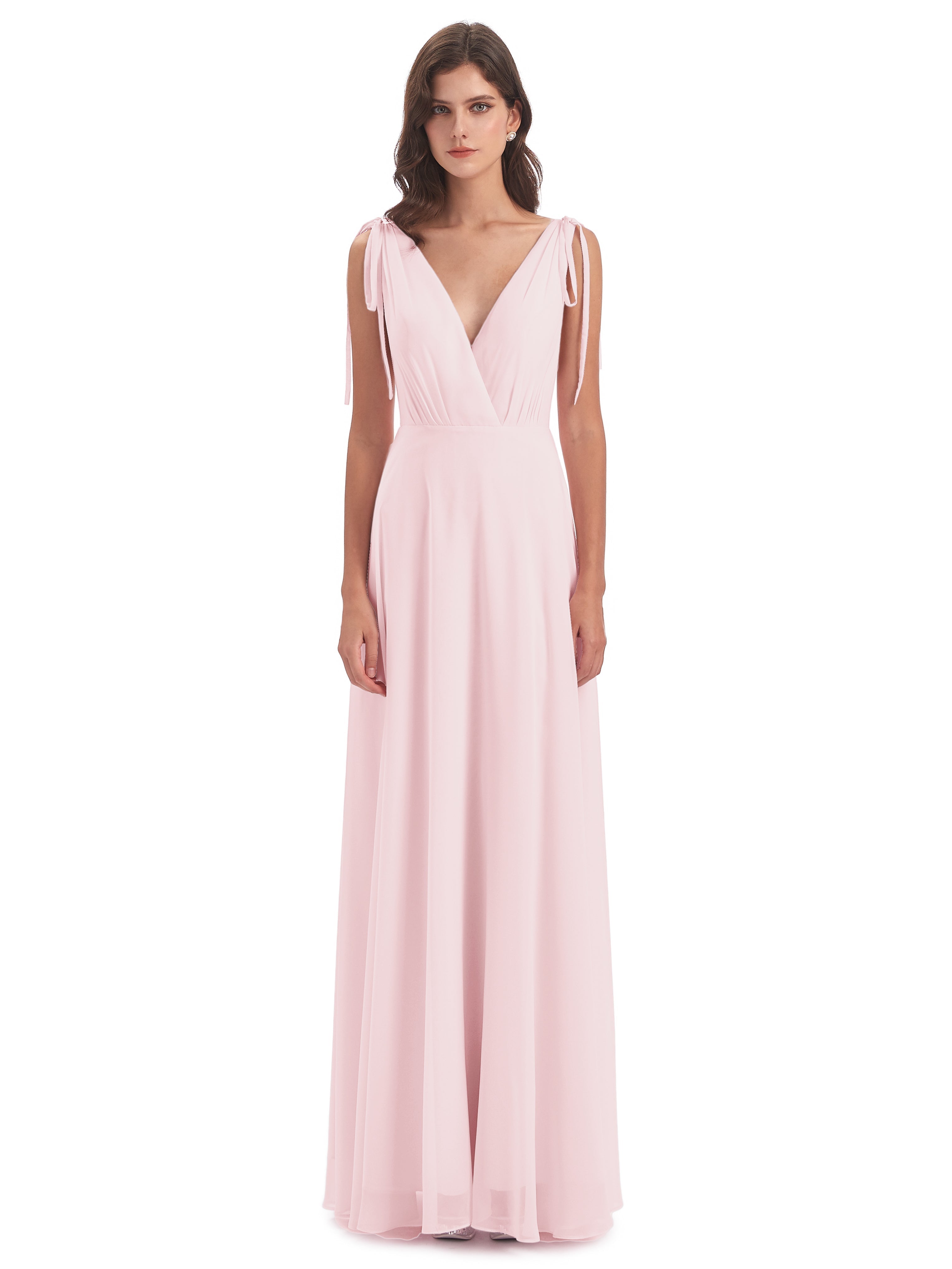 Robes Demoiselles D Honneur Rose Pale Dos Nu Col V Robes Demoiselle D'Honneur