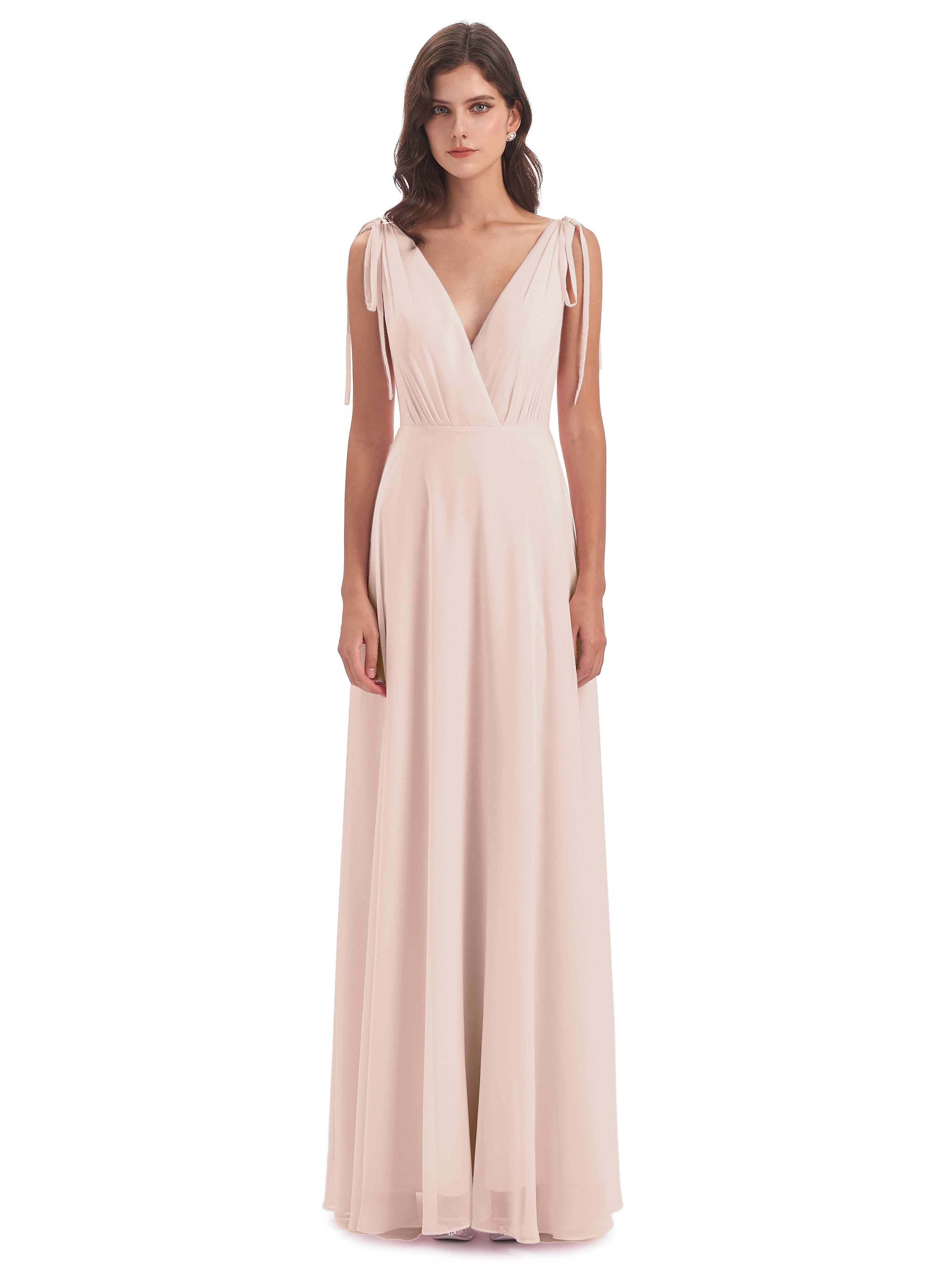 Robe De Demoiselle D'Honneur En Perles Dos Nu Col V Robes Demoiselle D'Honneur