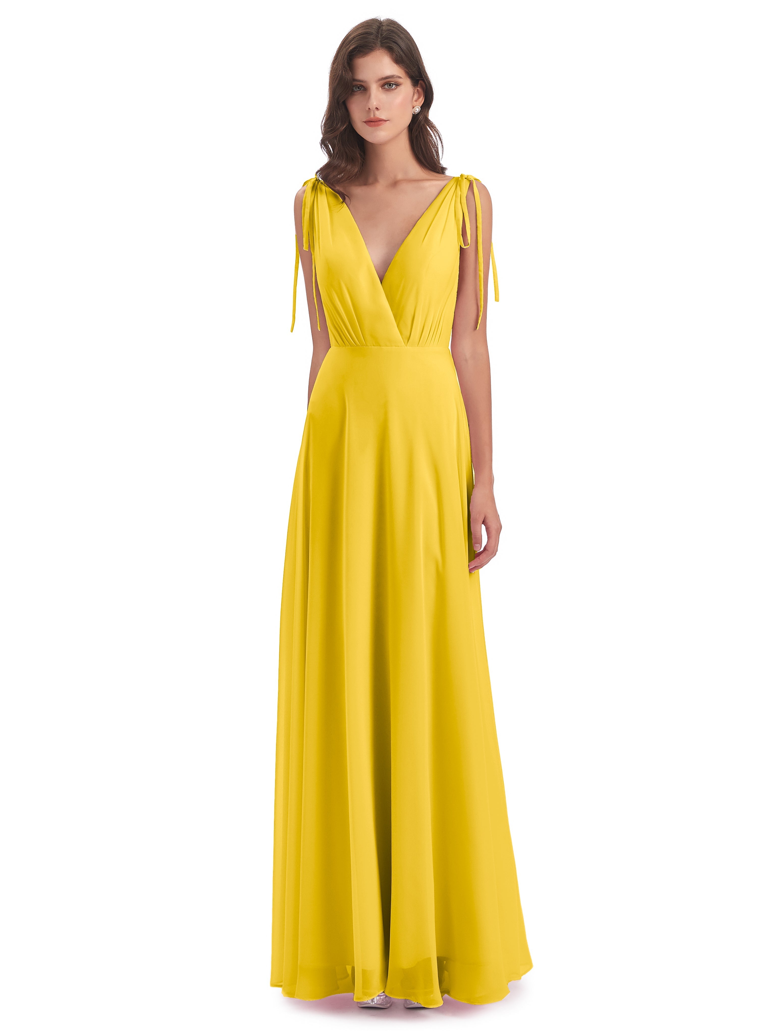 Robe De Demoiselle D'Honneur Souci Dos Nu Col V Robes Demoiselle D'Honneur