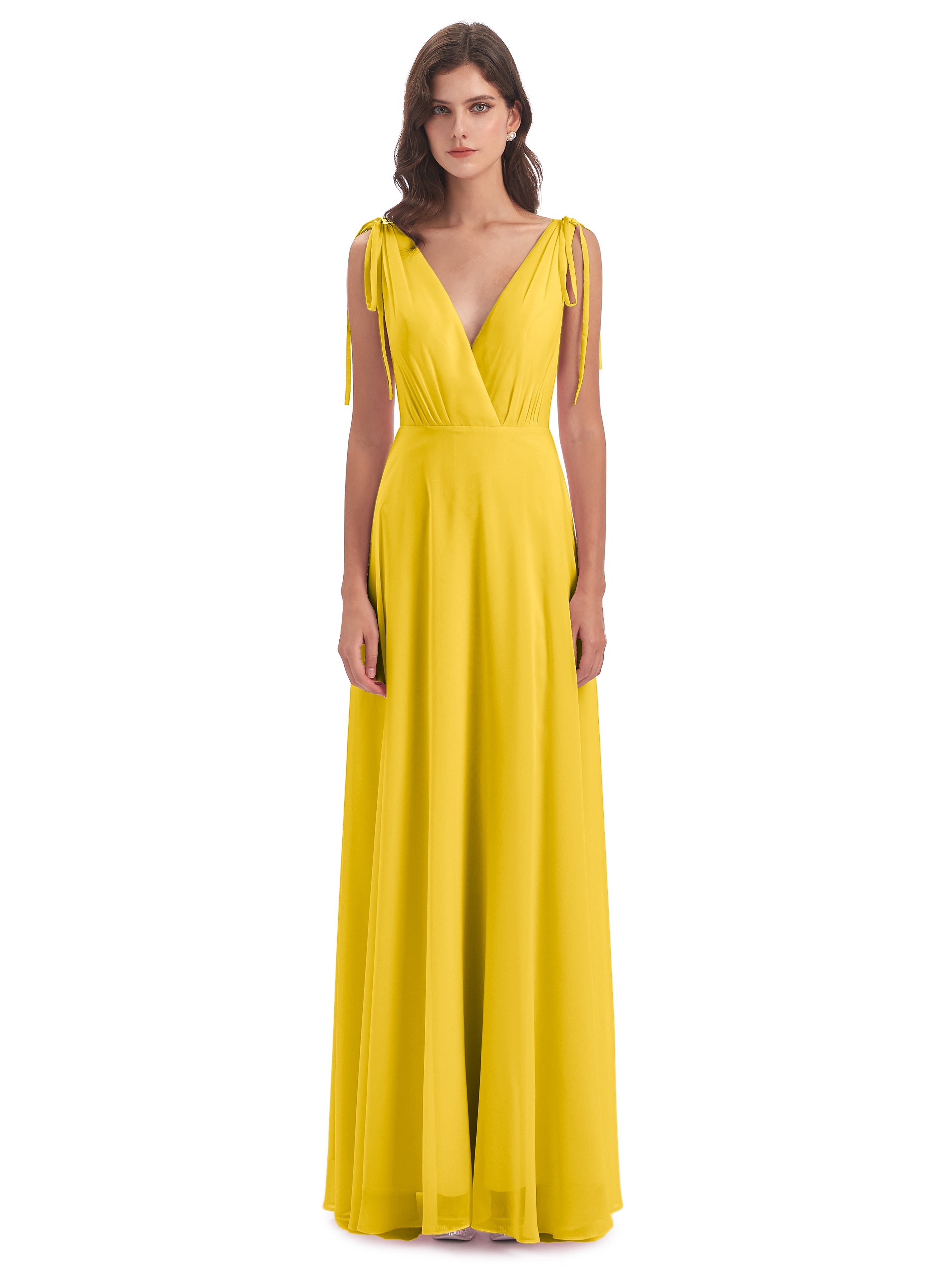Robe De Demoiselle D'Honneur Souci Dos Nu Col V Robes Demoiselle D'Honneur