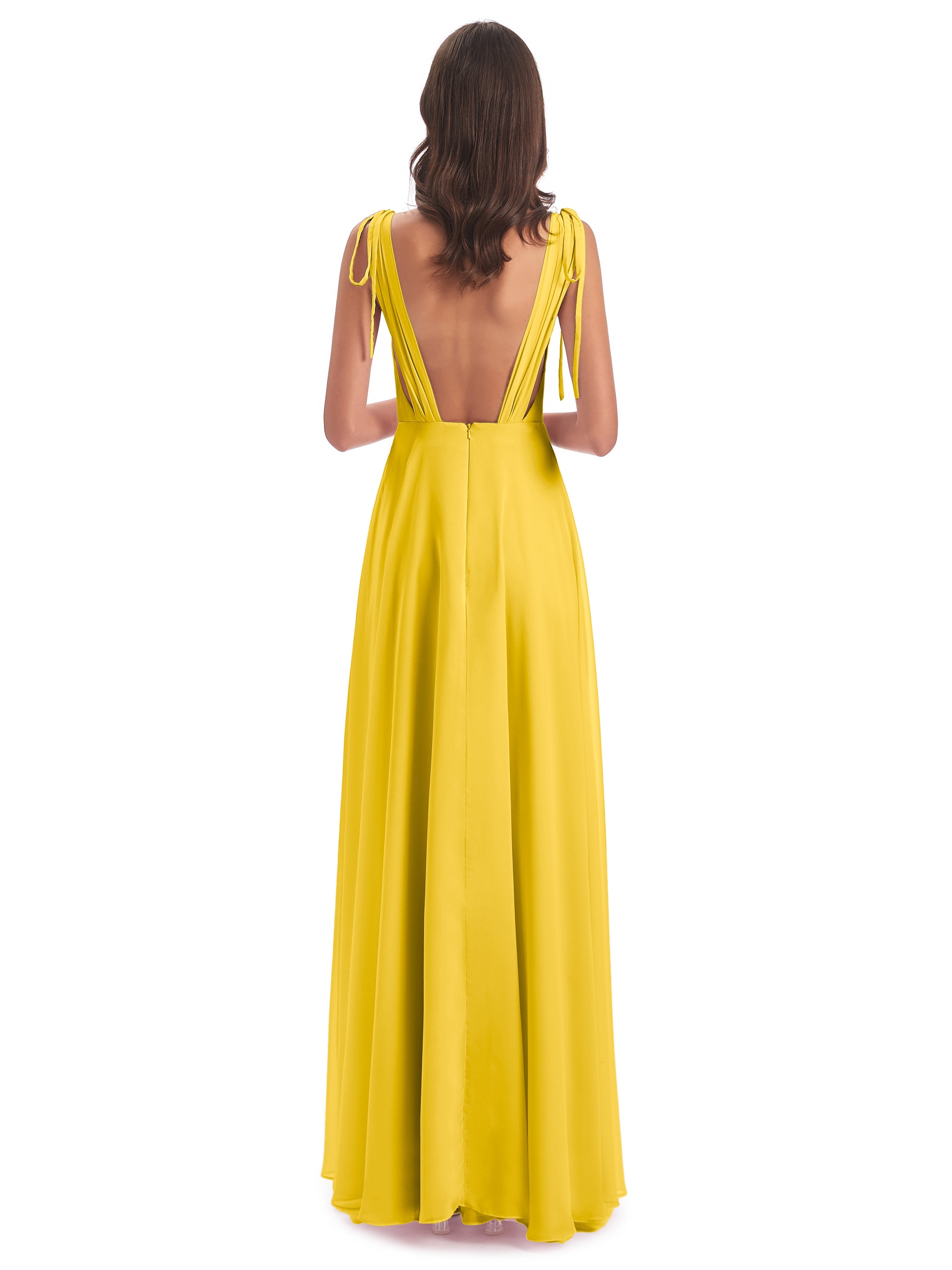 Robe De Demoiselle D'Honneur Souci Dos Nu Col V Robes Demoiselle D'Honneur
