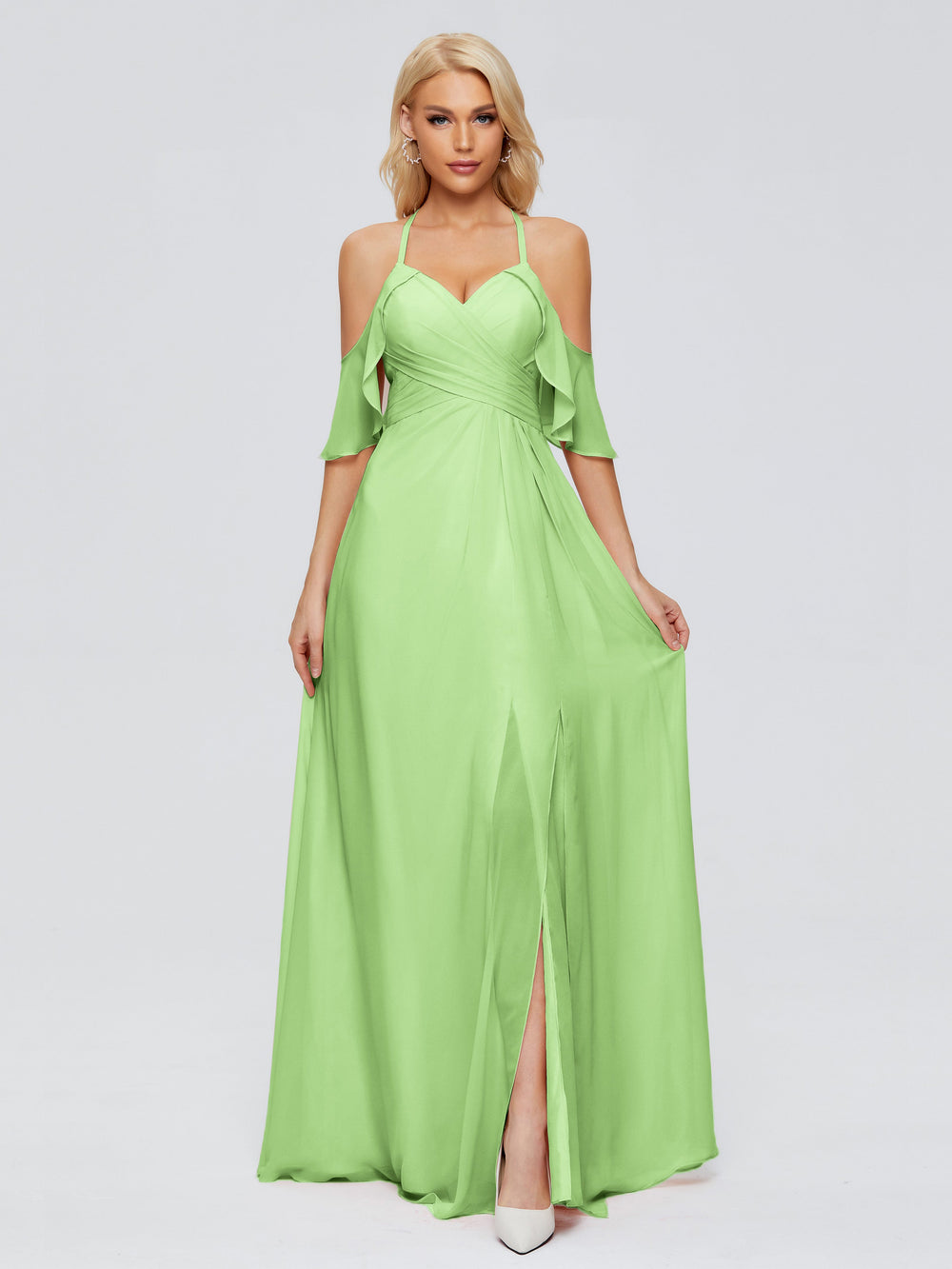 Robe Temoin De Mariage Vert Sauge cicinia.fr