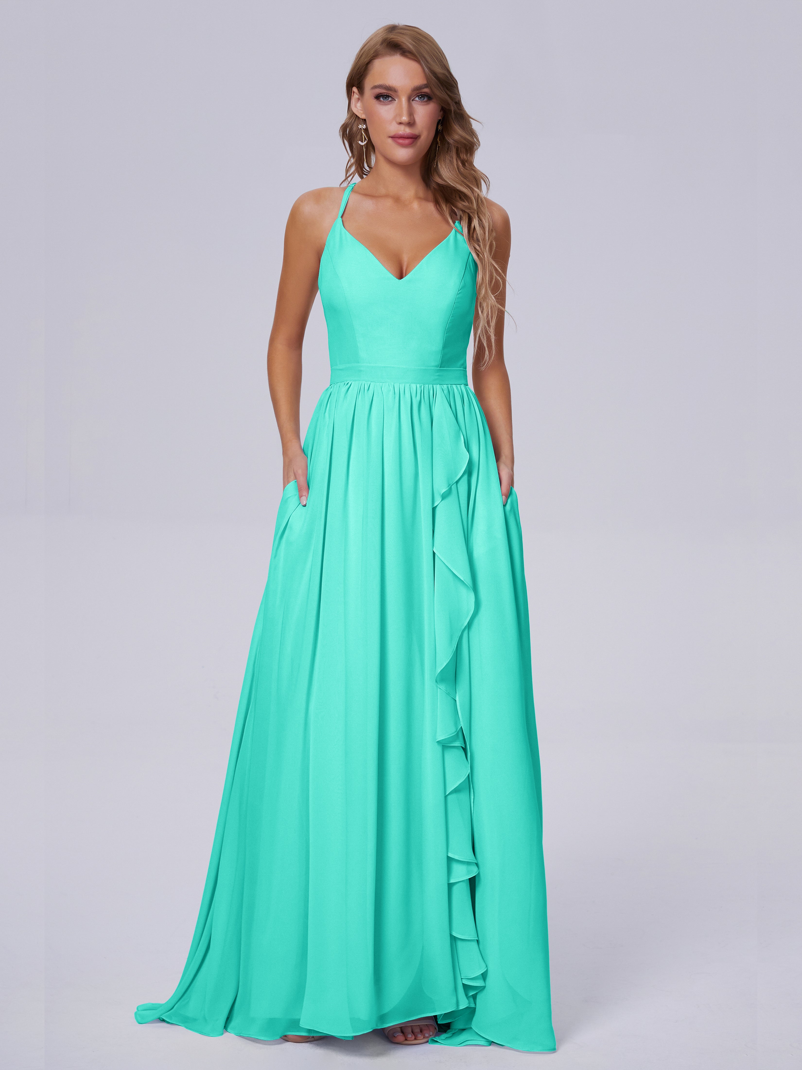 Robes De Demoiselle D'Honneur Spa Asymétrique Mousseline Robes Demoiselle D'Honneur