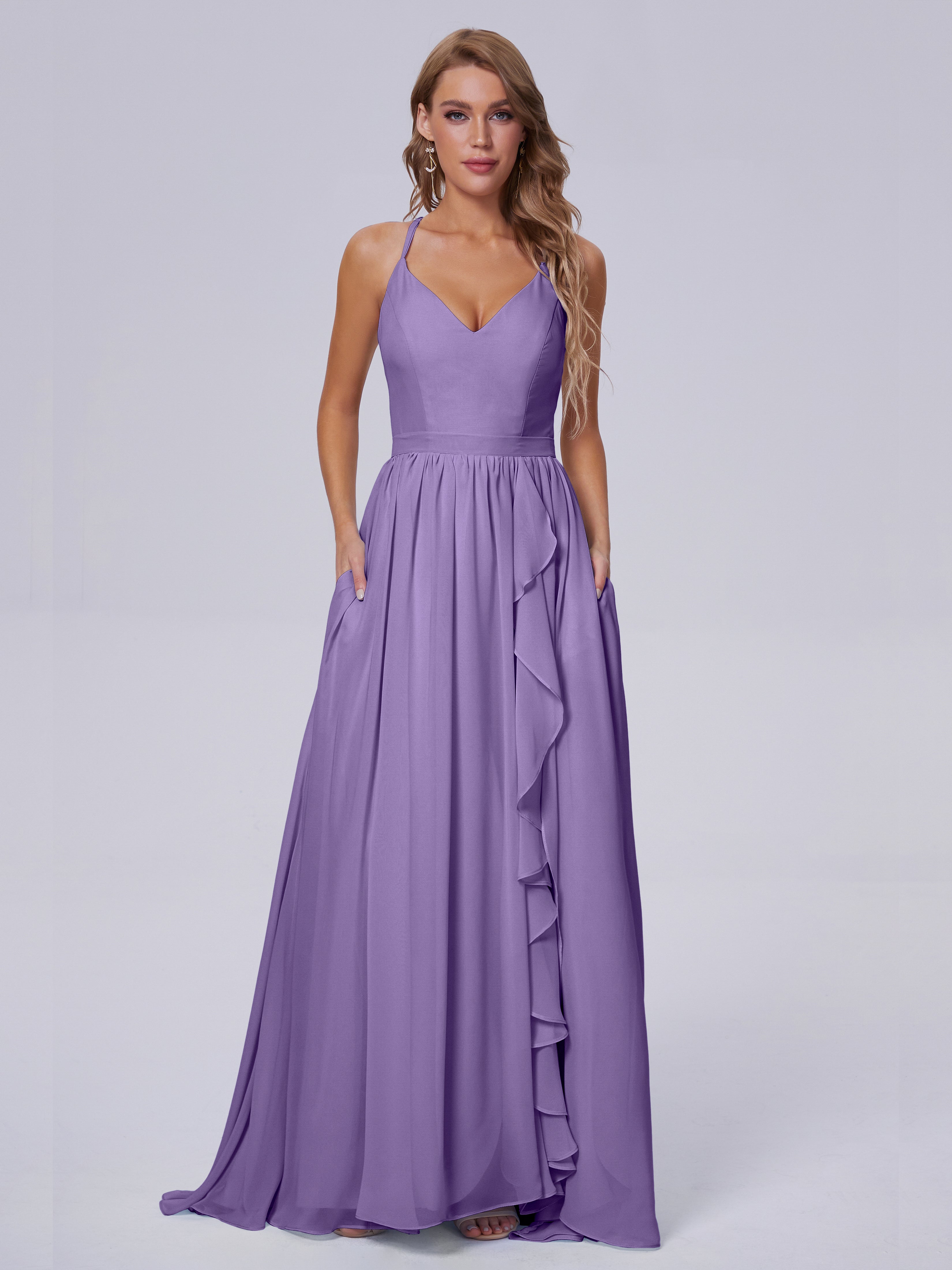 Robes De Demoiselle D'Honneur Tahiti Asymétrique Mousseline Robes Demoiselle D'Honneur