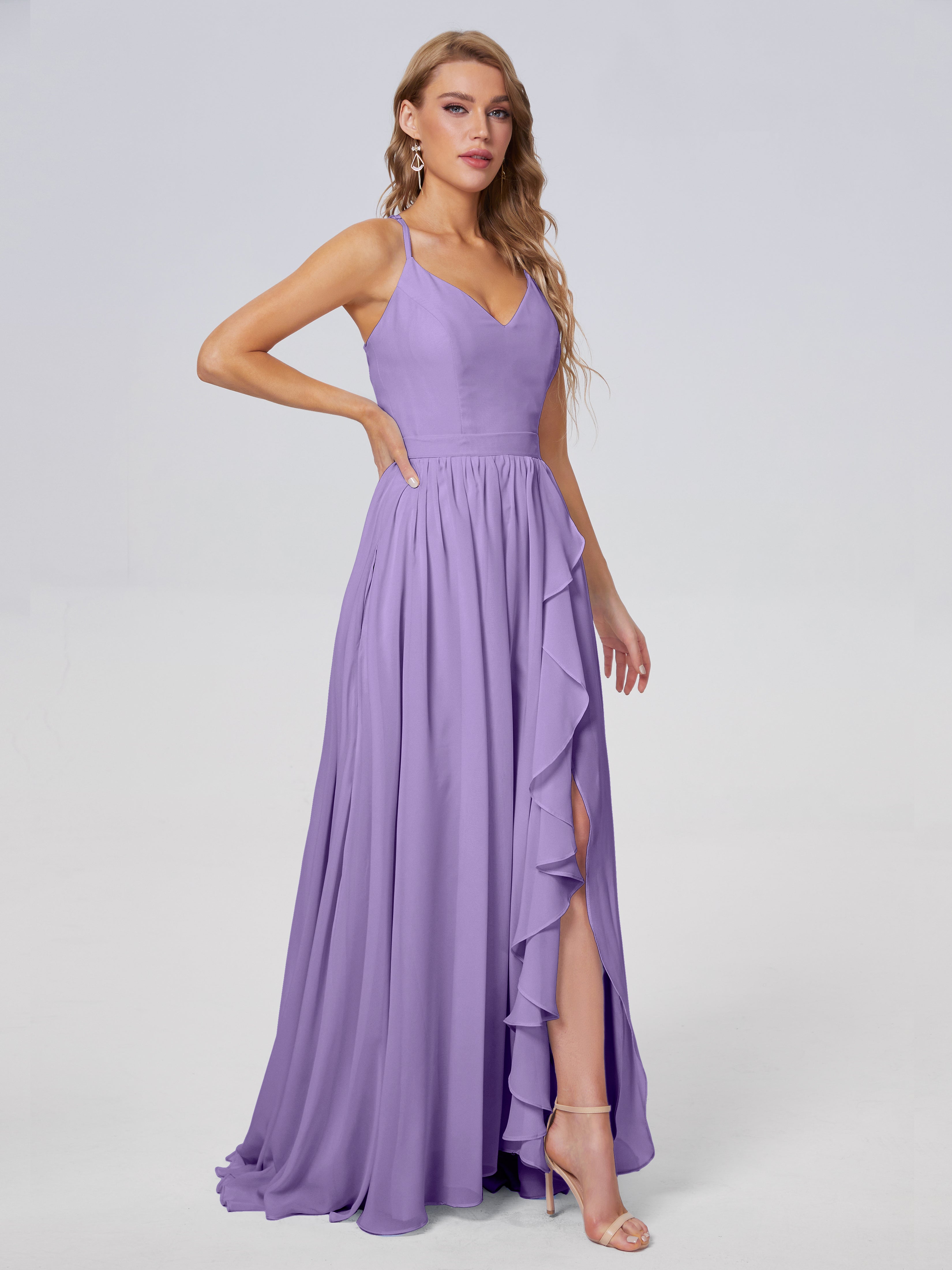 Robes De Demoiselle D'Honneur Tahiti Asymétrique Mousseline Robes Demoiselle D'Honneur
