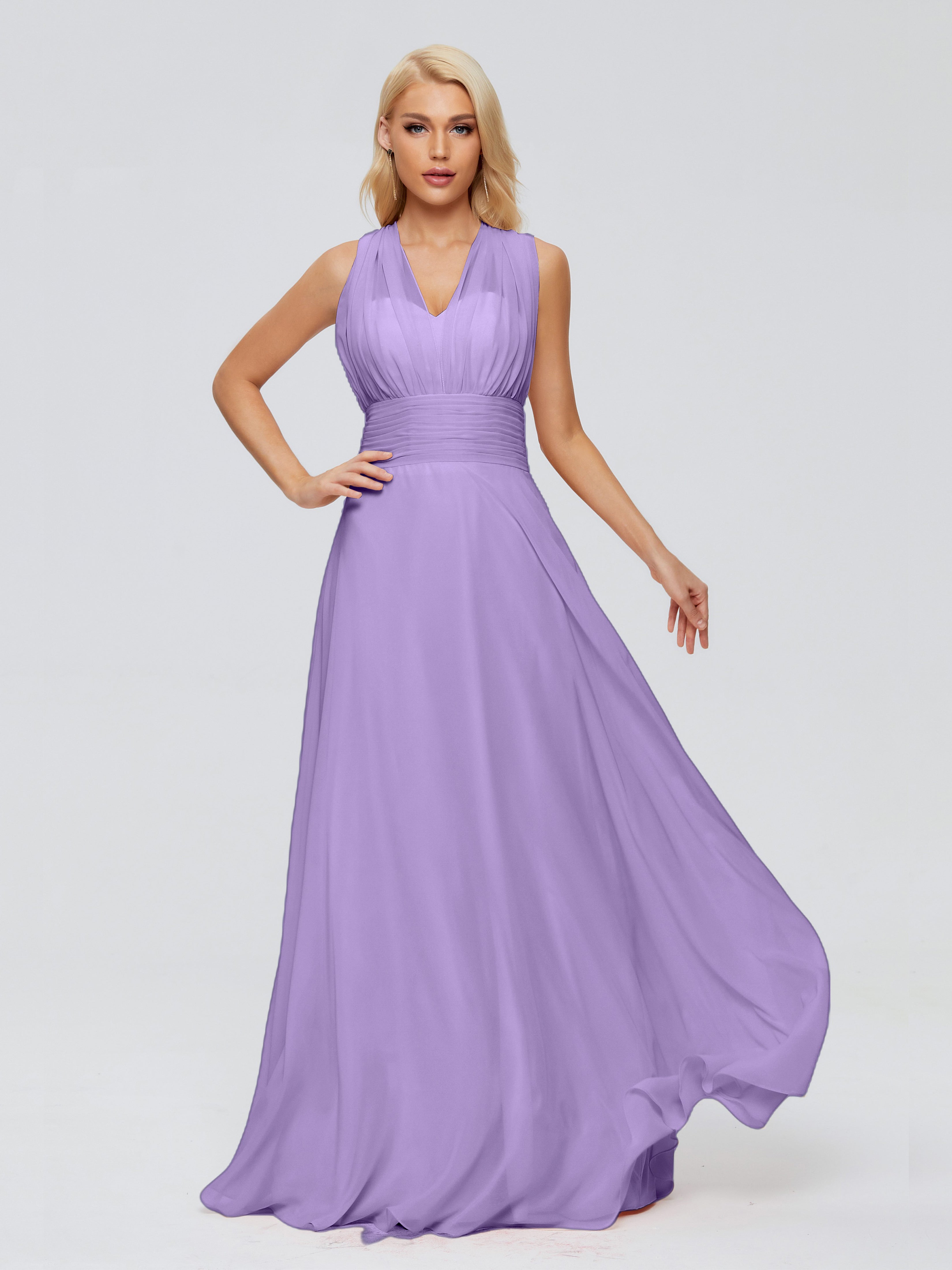 Robes De Demoiselle D'Honneur Tahiti Trapèze Bretelle Ruban Mousseline Robes Demoiselle D'Honneur