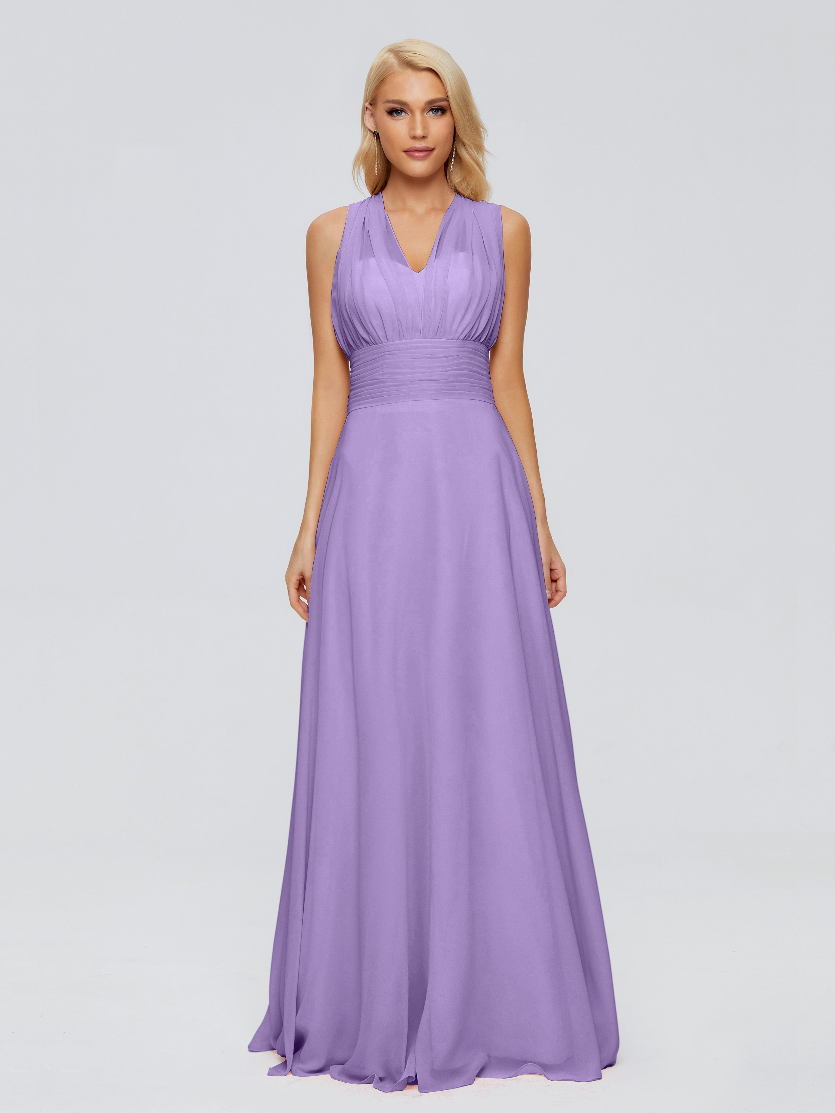 Robes De Demoiselle D'Honneur Tahiti Trapèze Bretelle Ruban Mousseline Robes Demoiselle D'Honneur