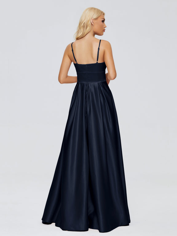 Robe Forever 21 Bleu Marine Dentelle Bretelles Spaghetti - Taille 7/8 - Occasion Excellente Condition