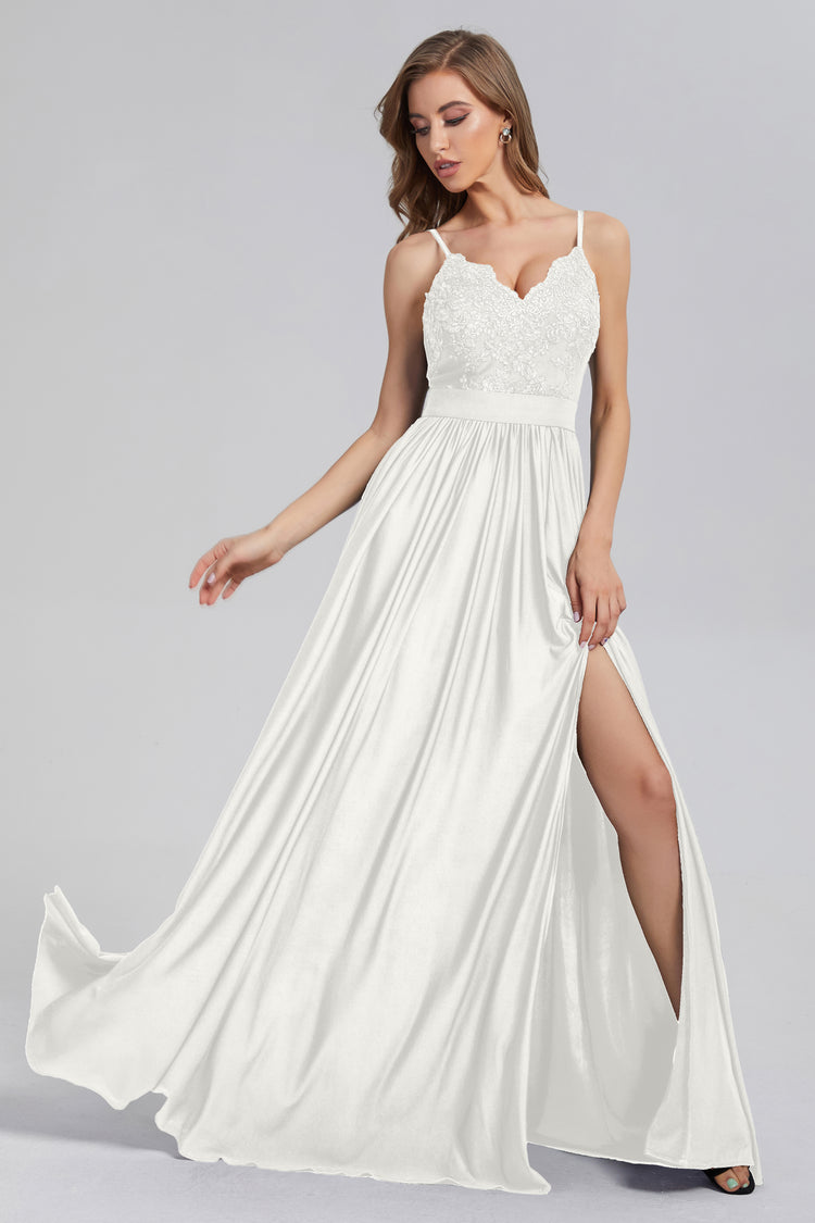 Robe De Soirée/cocktail JS Collection - Taille UK 14 - Ivoire à Bretelles Spaghetti