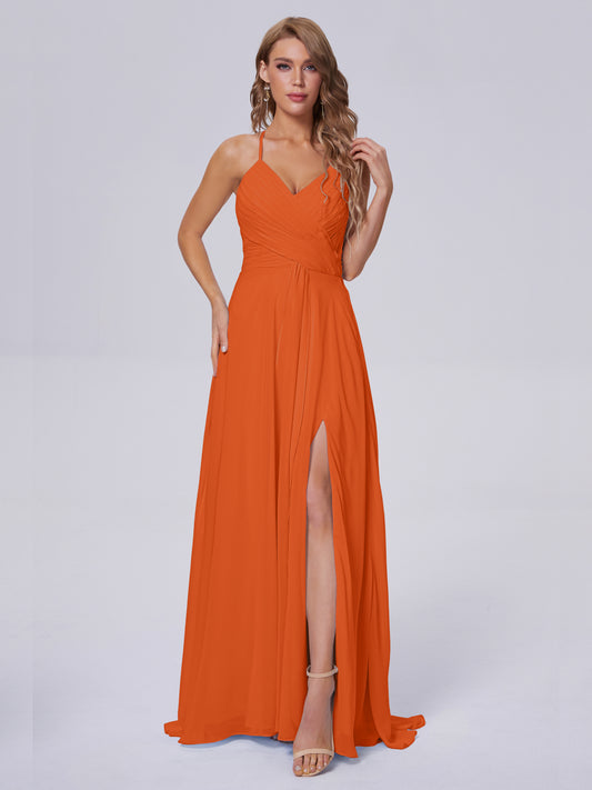 Robe demoiselle d’honneur rouille - Orange brûlée – Kaysol Couture